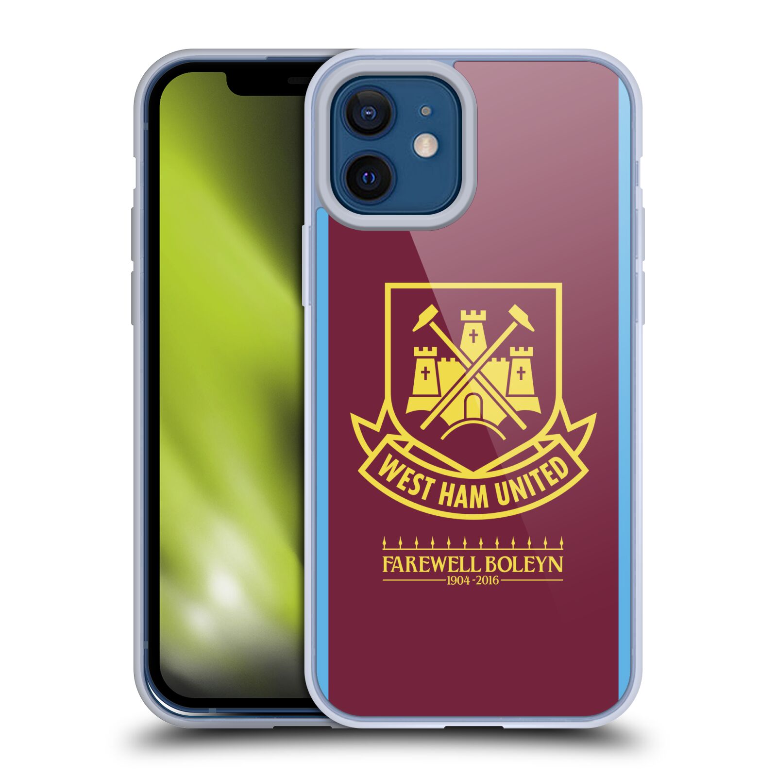 Official West Ham United FC 2015/16 Final Home Retro Crest Leather Book Wallet Case Cover Compatible For iPhone 6 iPhone 6s