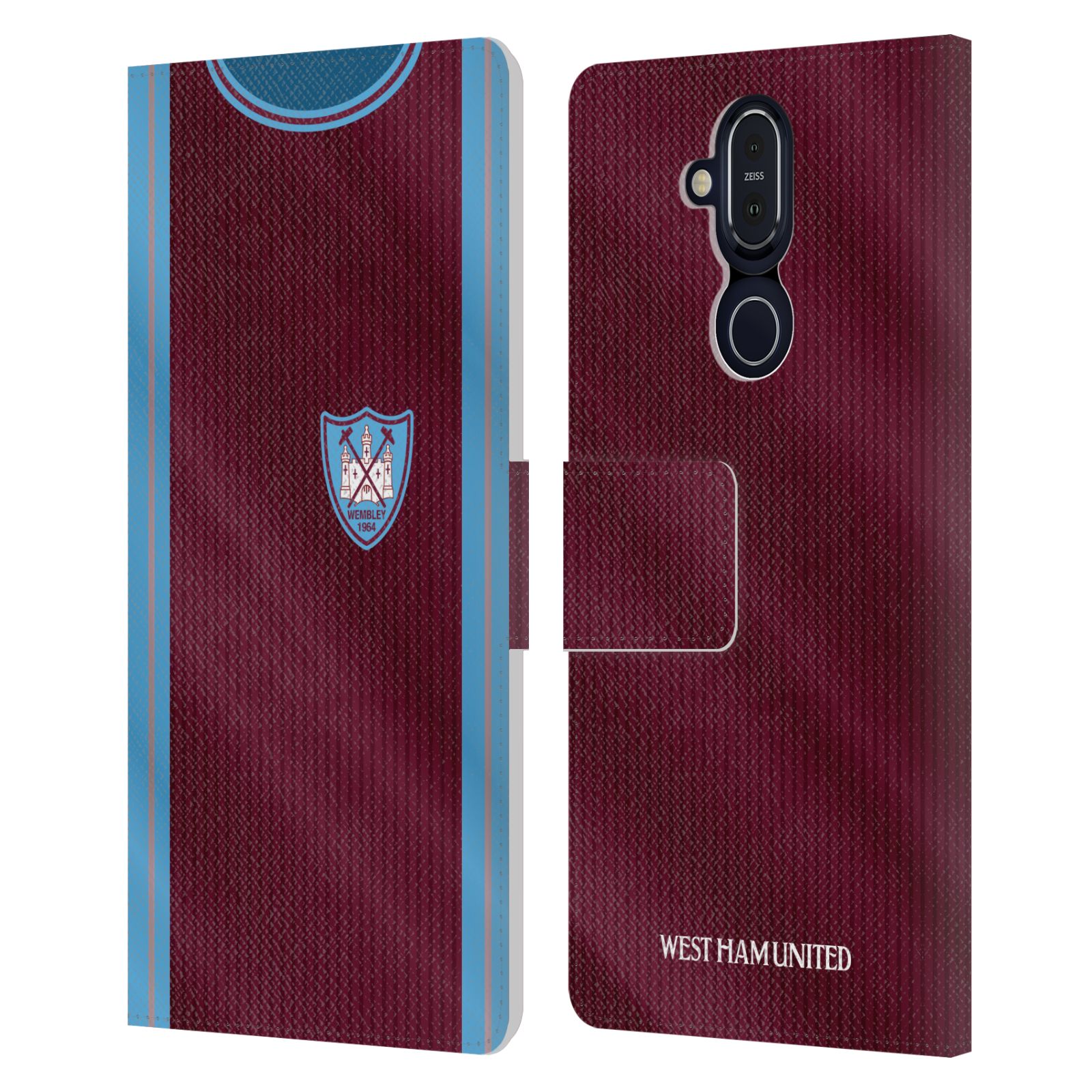 WEST HAM UNITED FC RETRO KITS LEATHER BOOK CASE FOR MICROSOFT NOKIA PHONES - 第 7/11 張圖片