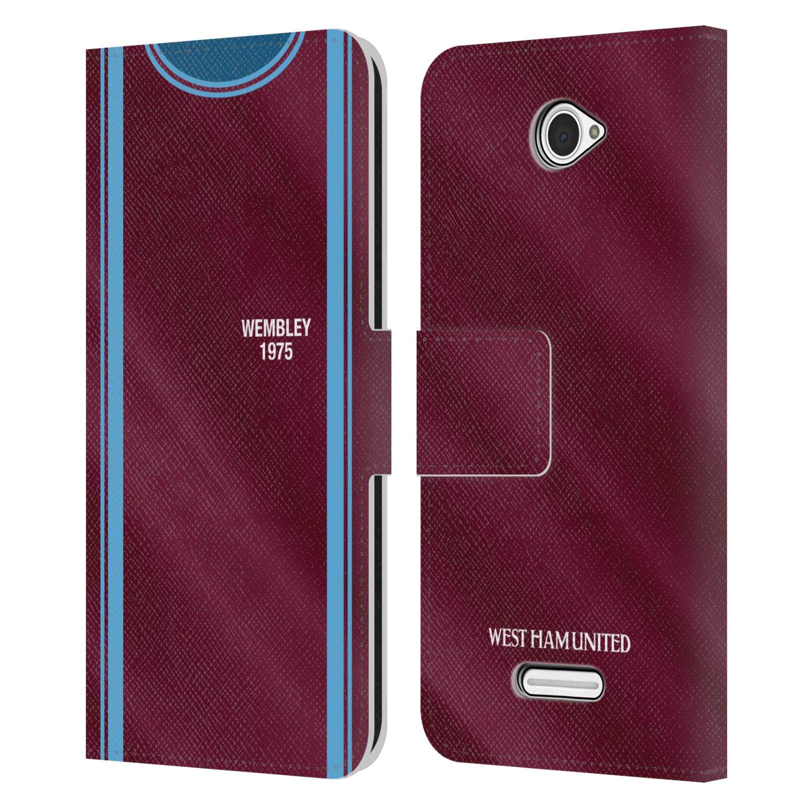 WEST HAM UNITED FC RETRO KITS LEATHER BOOK WALLET CASE COVER FOR SONY PHONES 2 - Picture 8 of 11