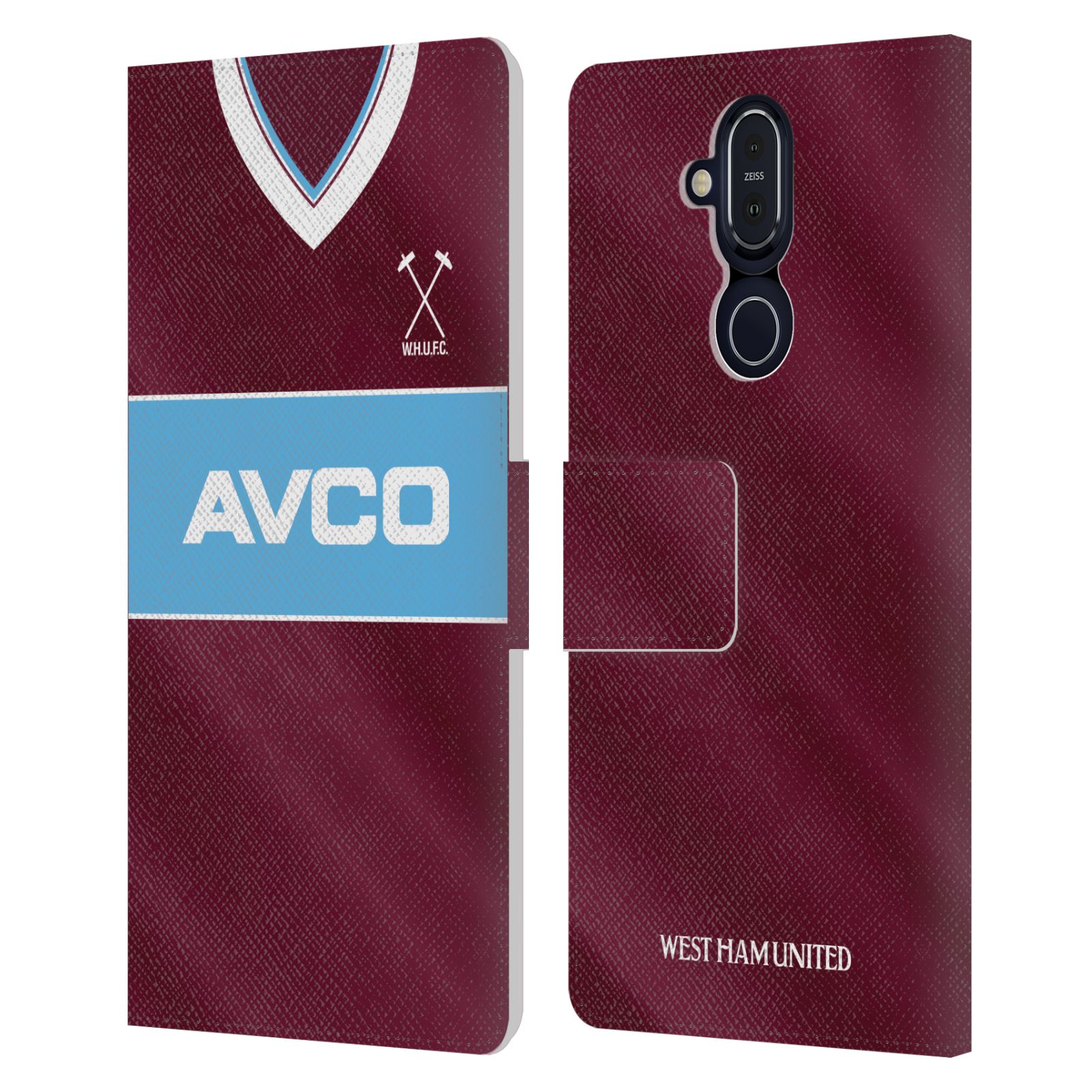 WEST HAM UNITED FC RETRO KITS LEATHER BOOK CASE FOR MICROSOFT NOKIA PHONES - 第 10/11 張圖片