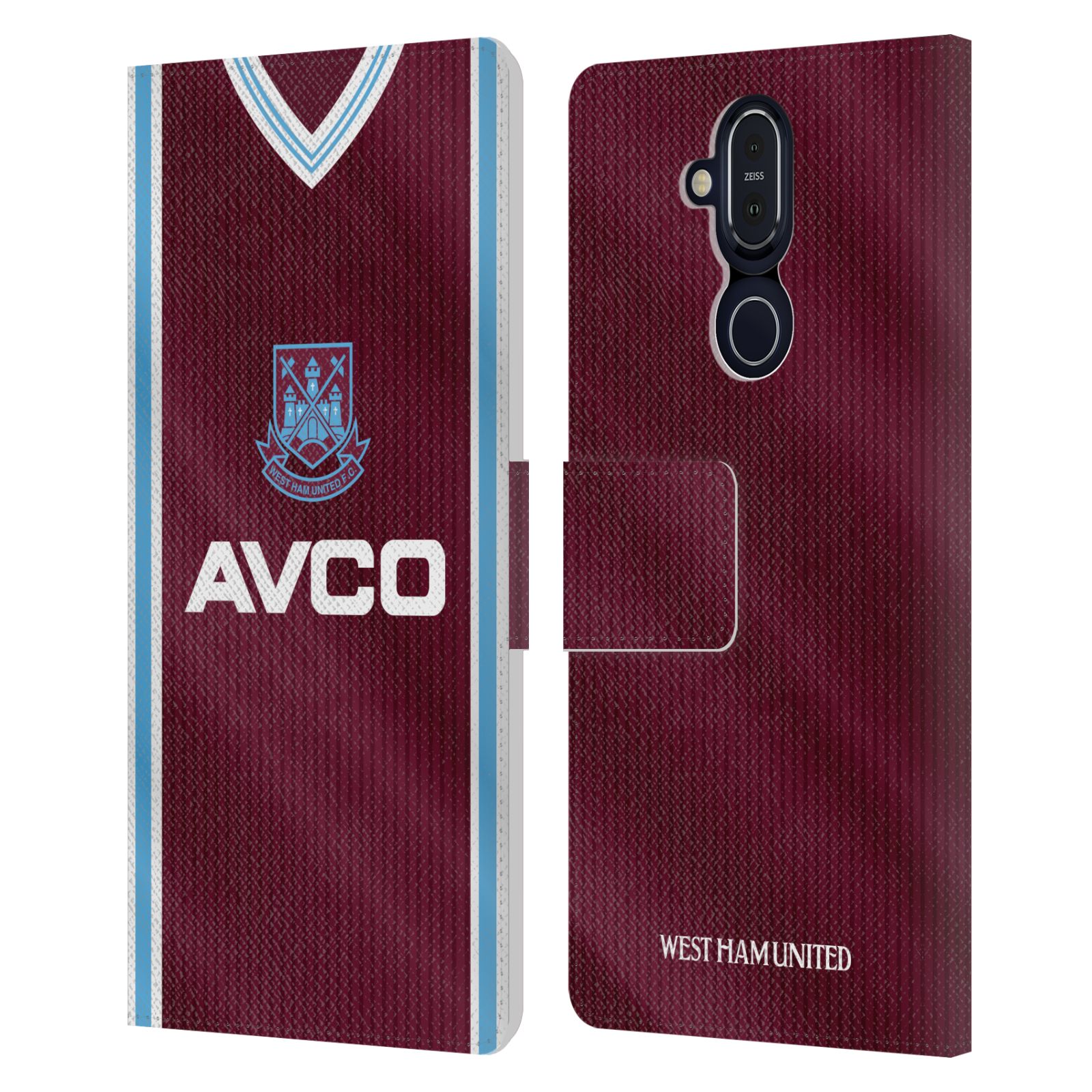 WEST HAM UNITED FC RETRO KITS LEATHER BOOK CASE FOR MICROSOFT NOKIA PHONES - 第 11/11 張圖片