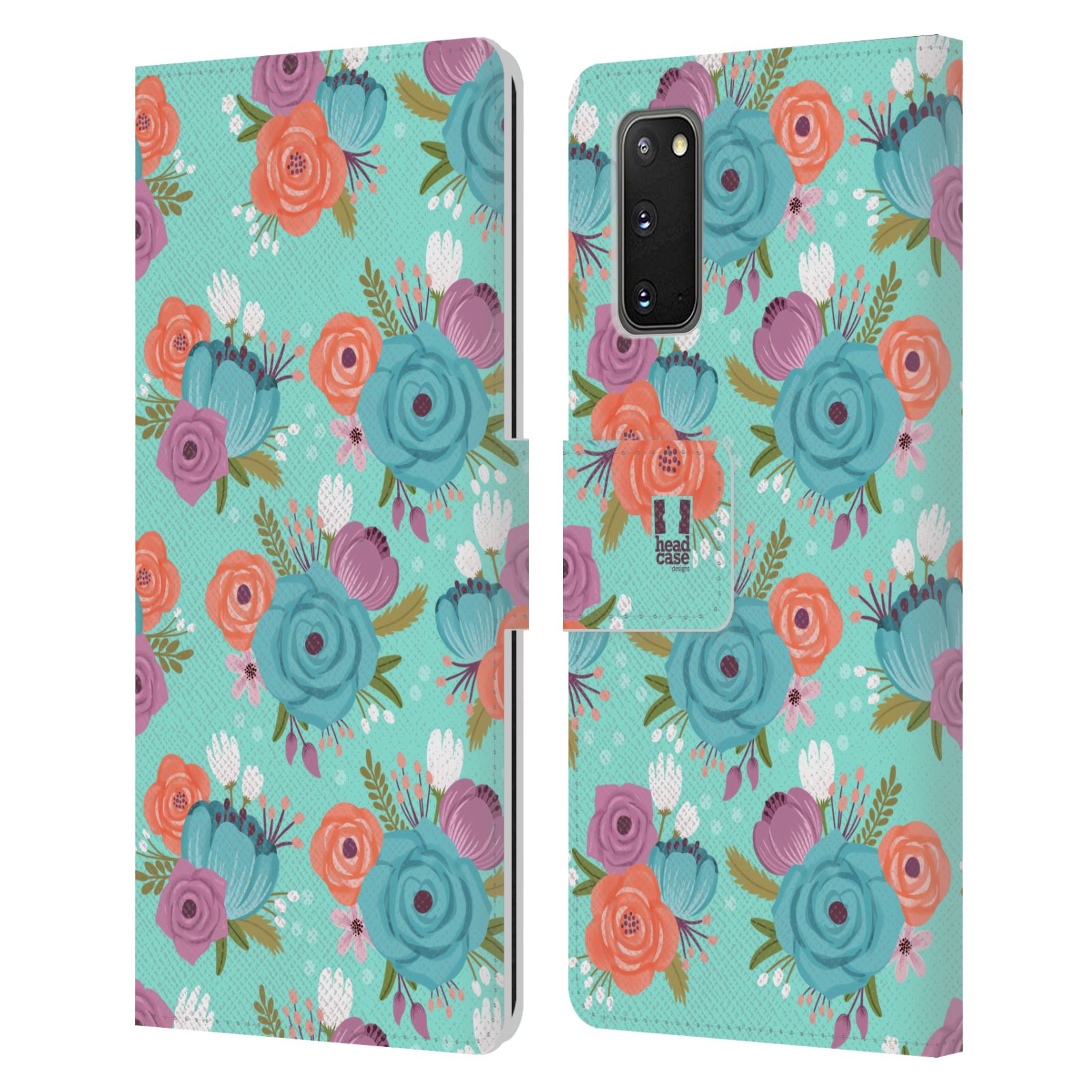 HEAD CASE DESIGNS WHIMSICAL FLOWERS LEATHER BOOK CASE FOR SAMSUNG PHONES 2 - Picture 7 of 11