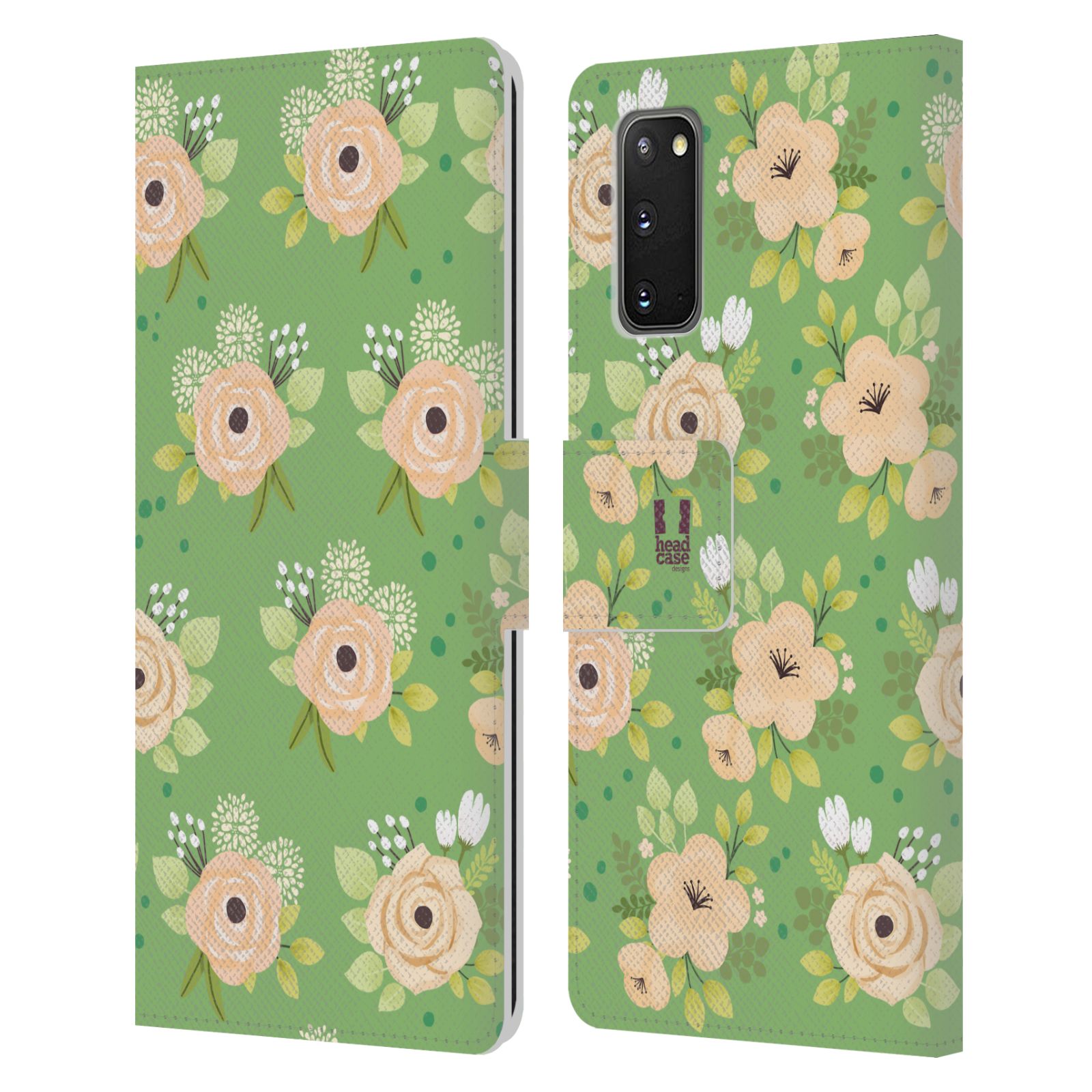 HEAD CASE DESIGNS WHIMSICAL FLOWERS LEATHER BOOK CASE FOR SAMSUNG PHONES 2 - Picture 9 of 11
