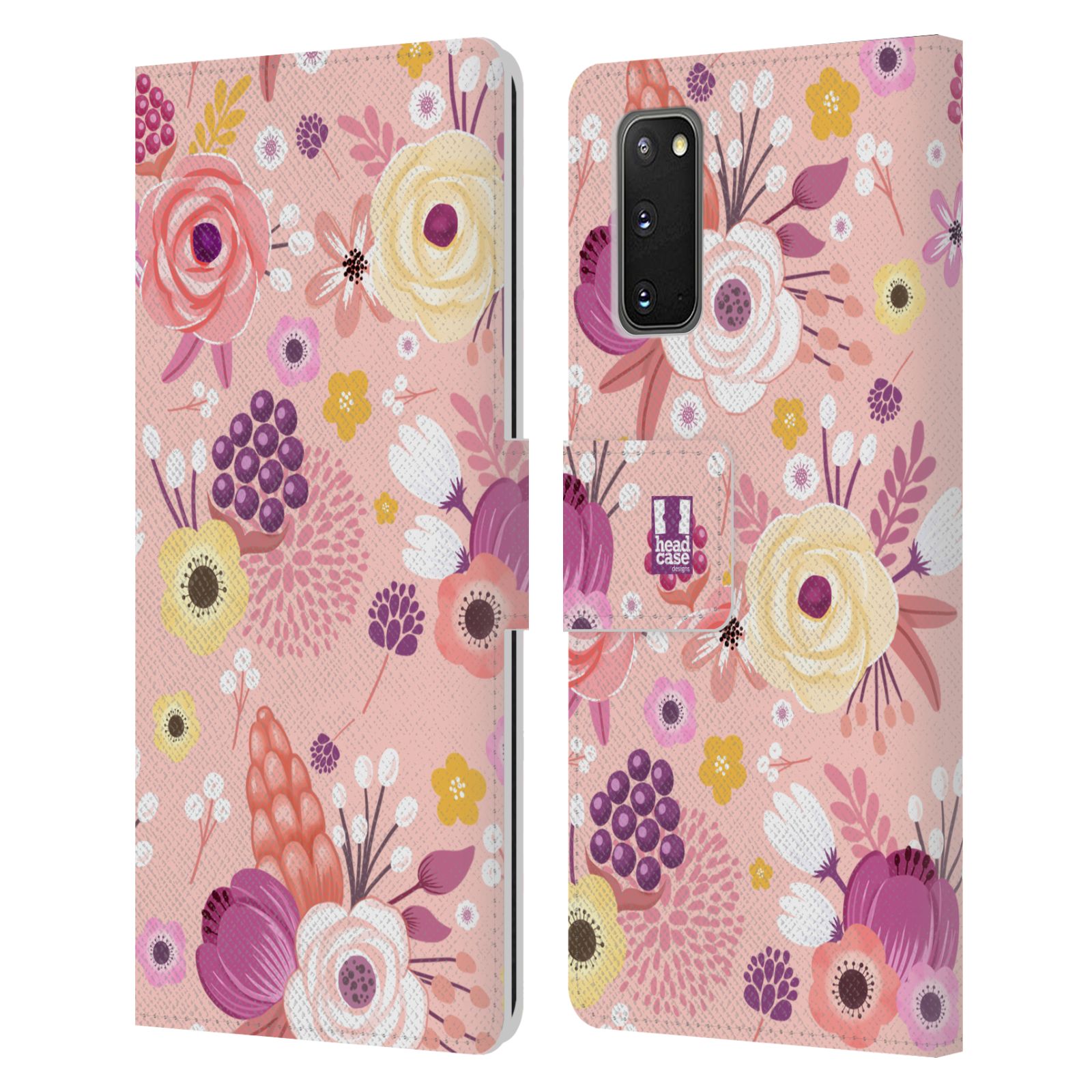 HEAD CASE DESIGNS WHIMSICAL FLOWERS LEATHER BOOK CASE FOR SAMSUNG PHONES 2 - Picture 10 of 11