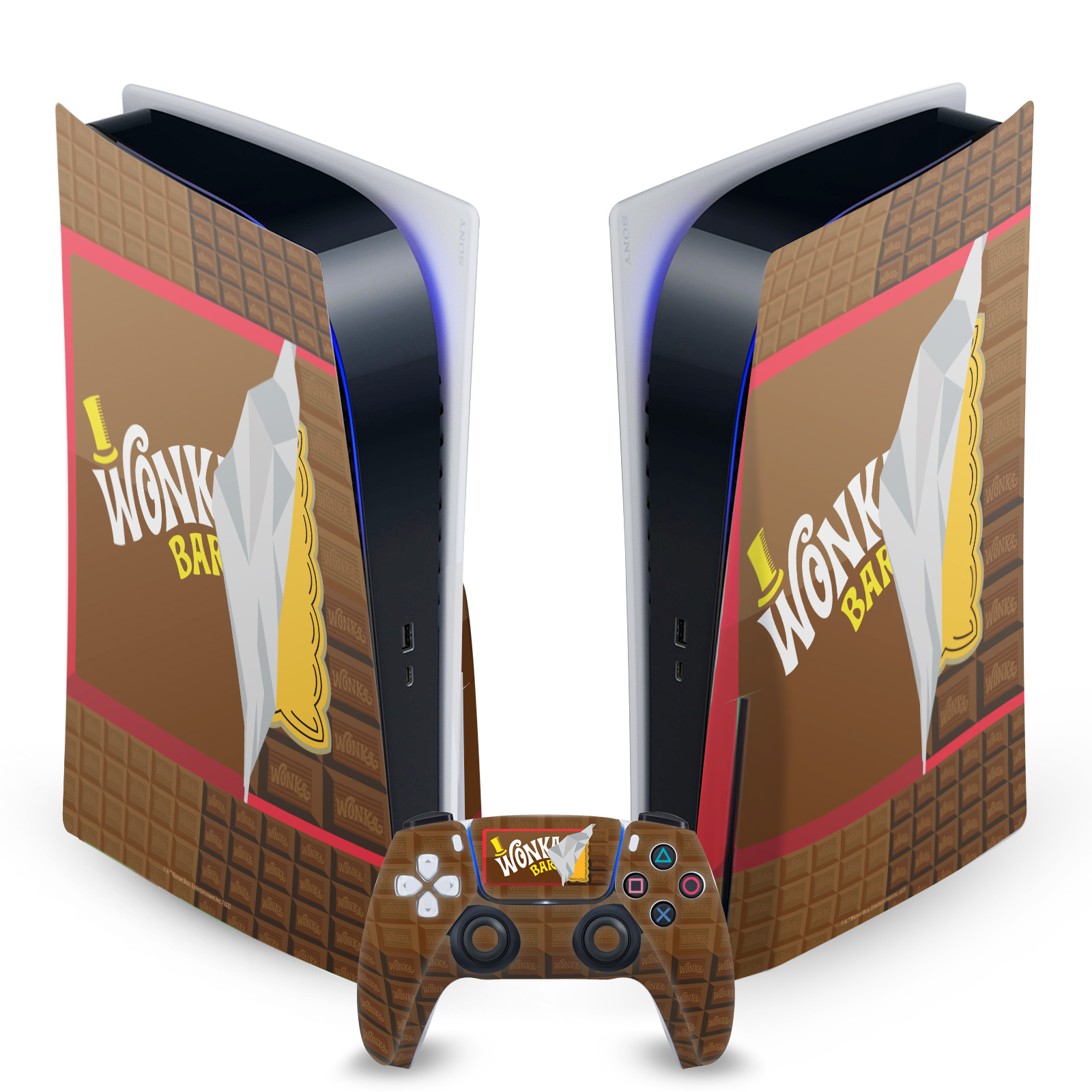 WILLY WONKA AND THE CHOCOLATE FACTORY GRAPHICS SKIN SONY PS5 DISC EDITION BUNDLE