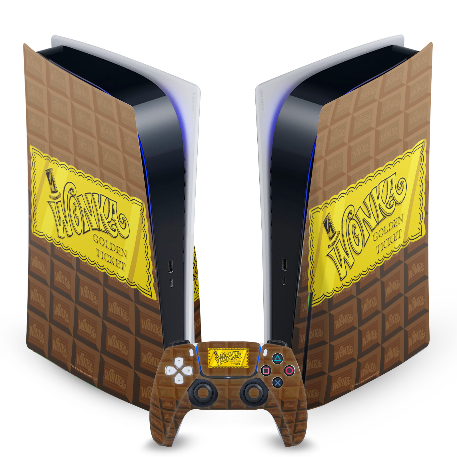 WILLY WONKA AND THE CHOCOLATE FACTORY GRAPHICS SKIN SONY PS5 DISC EDITION BUNDLE