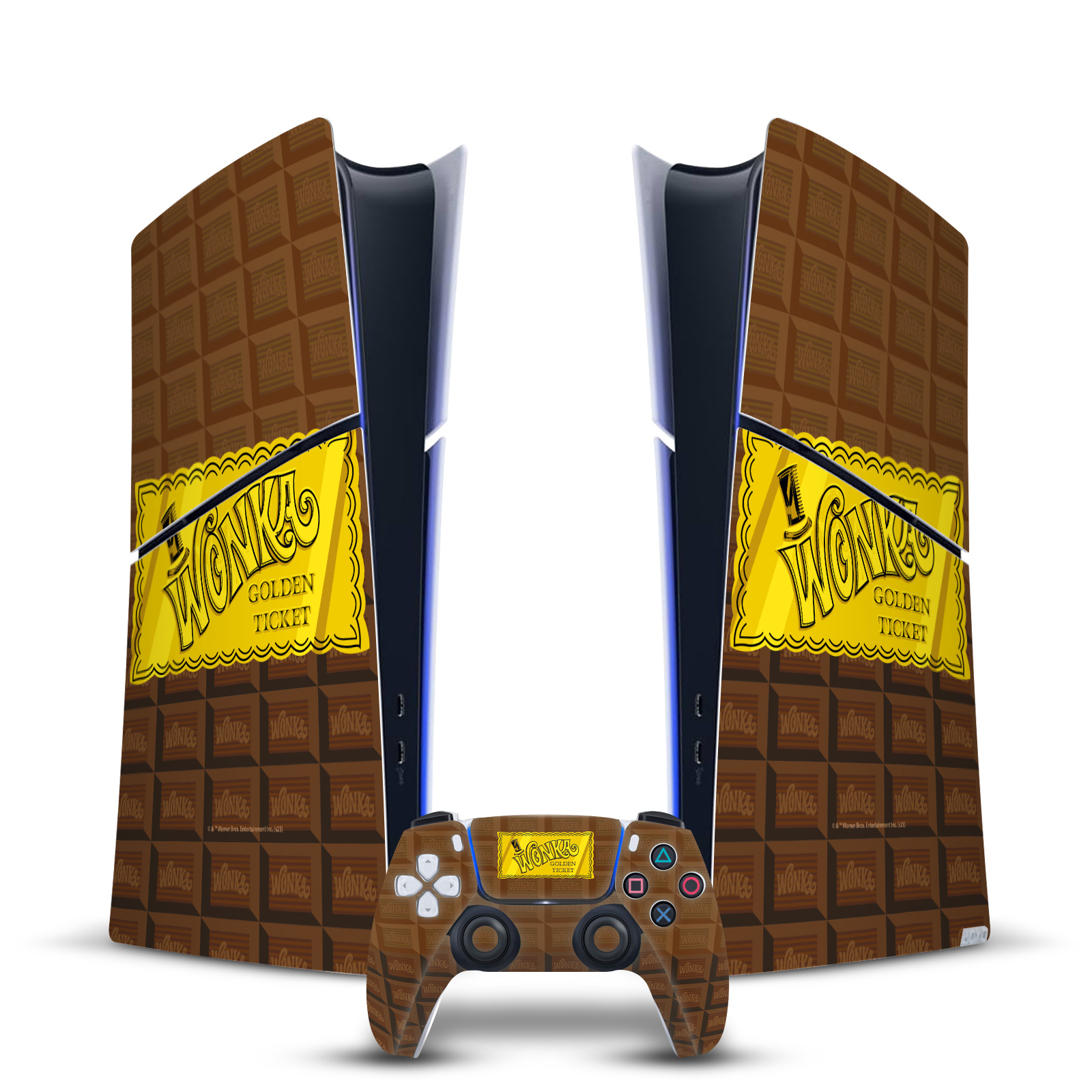 WILLY WONKA CHOCOLATE FACTORY SKIN PS5 SLIM DIGITAL EDITION CONSOLE & CONTROLLER