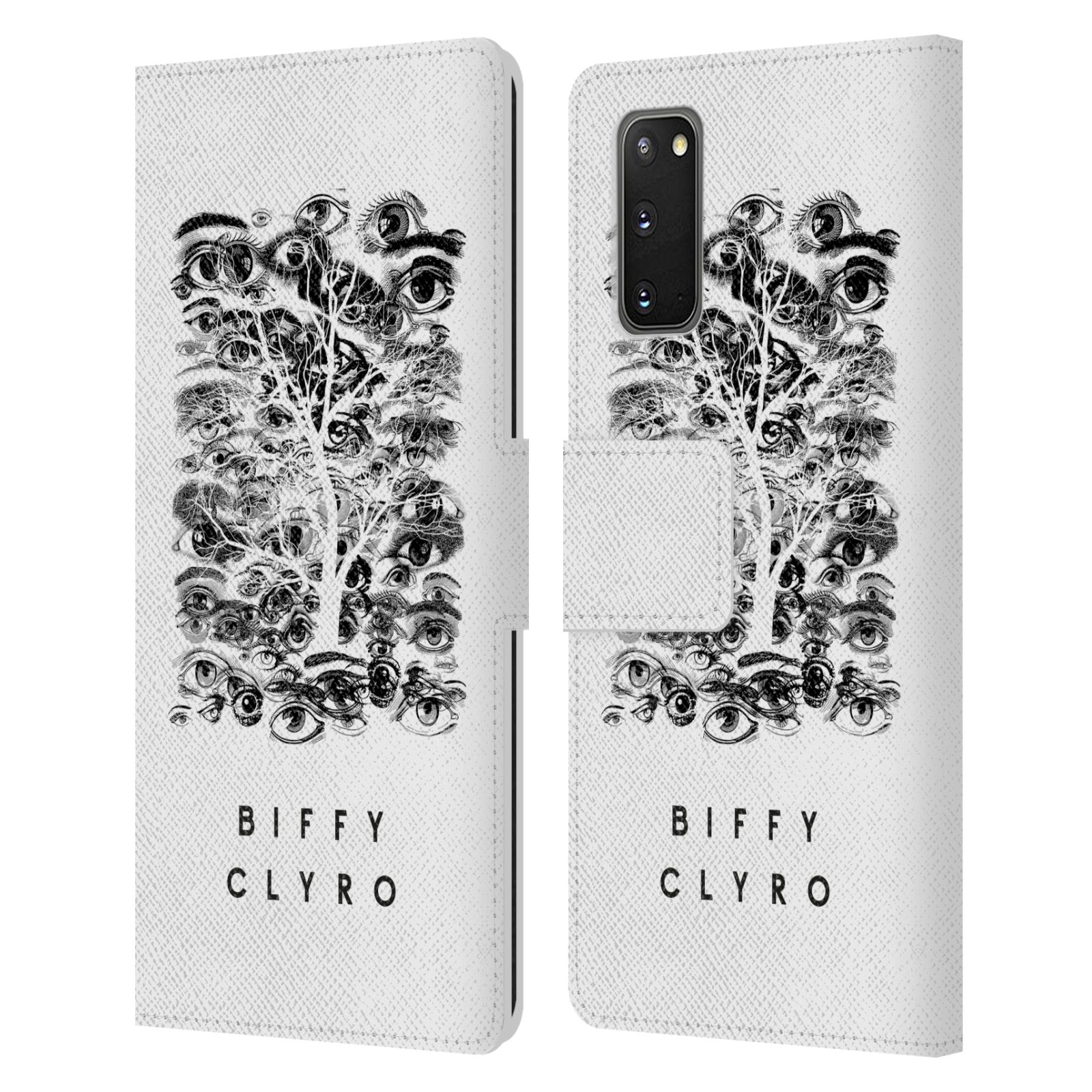 OFFICIAL BIFFY CLYRO GRAPHICS LEATHER BOOK CASE FOR SAMSUNG PHONES 1