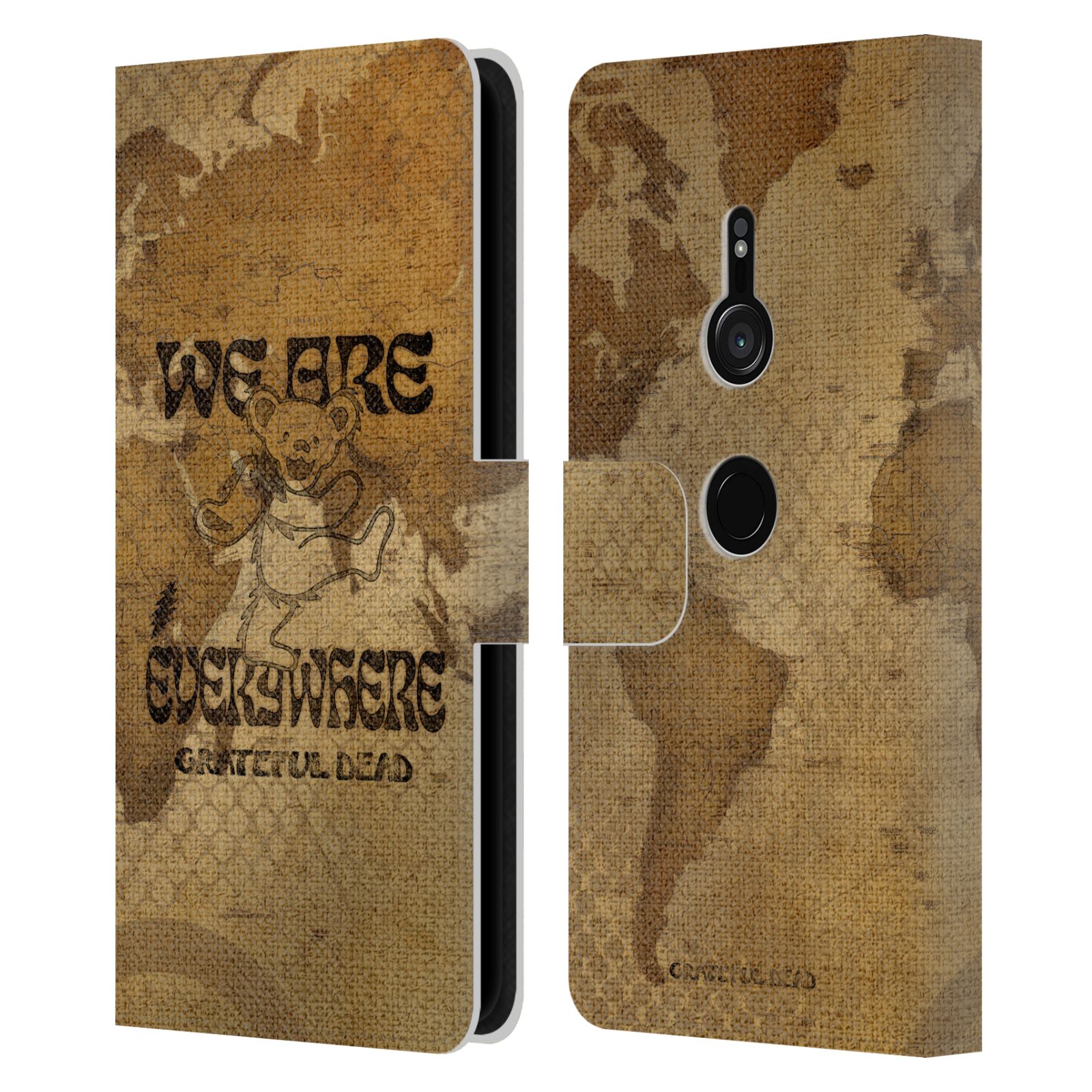 OFFICIAL GRATEFUL DEAD GRAPHICS LEATHER BOOK WALLET CASE FOR SONY PHONES 1