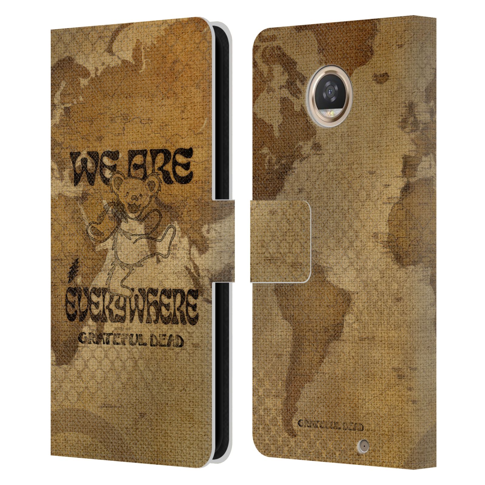 OFFICIAL GRATEFUL DEAD GRAPHICS LEATHER BOOK CASE FOR MOTOROLA PHONES