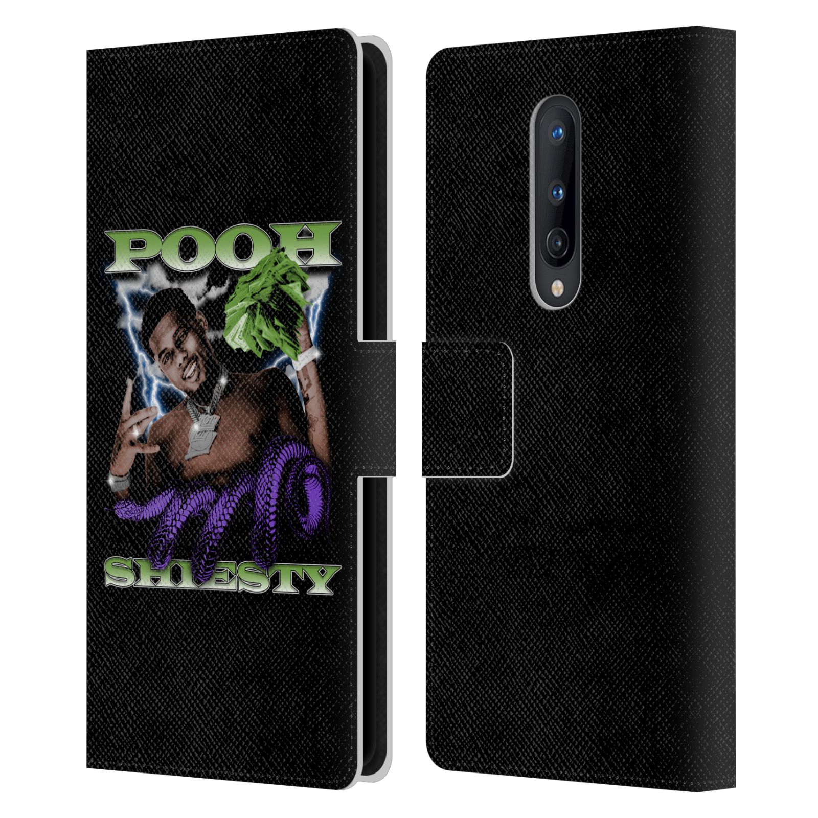 OFFICIAL POOH SHIESTY GRAPHICS LEATHER BOOK WALLET CASE COVER FOR ONEPLUS PHONES - Picture 11 of 12
