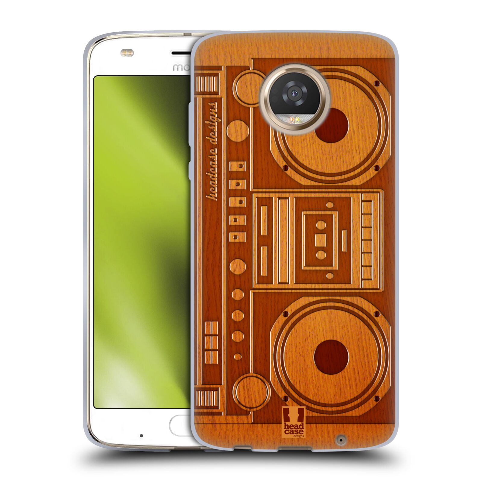 HEAD CASE DESIGNS WOODEN GADGET SOFT GEL CASE FOR MOTOROLA PHONES