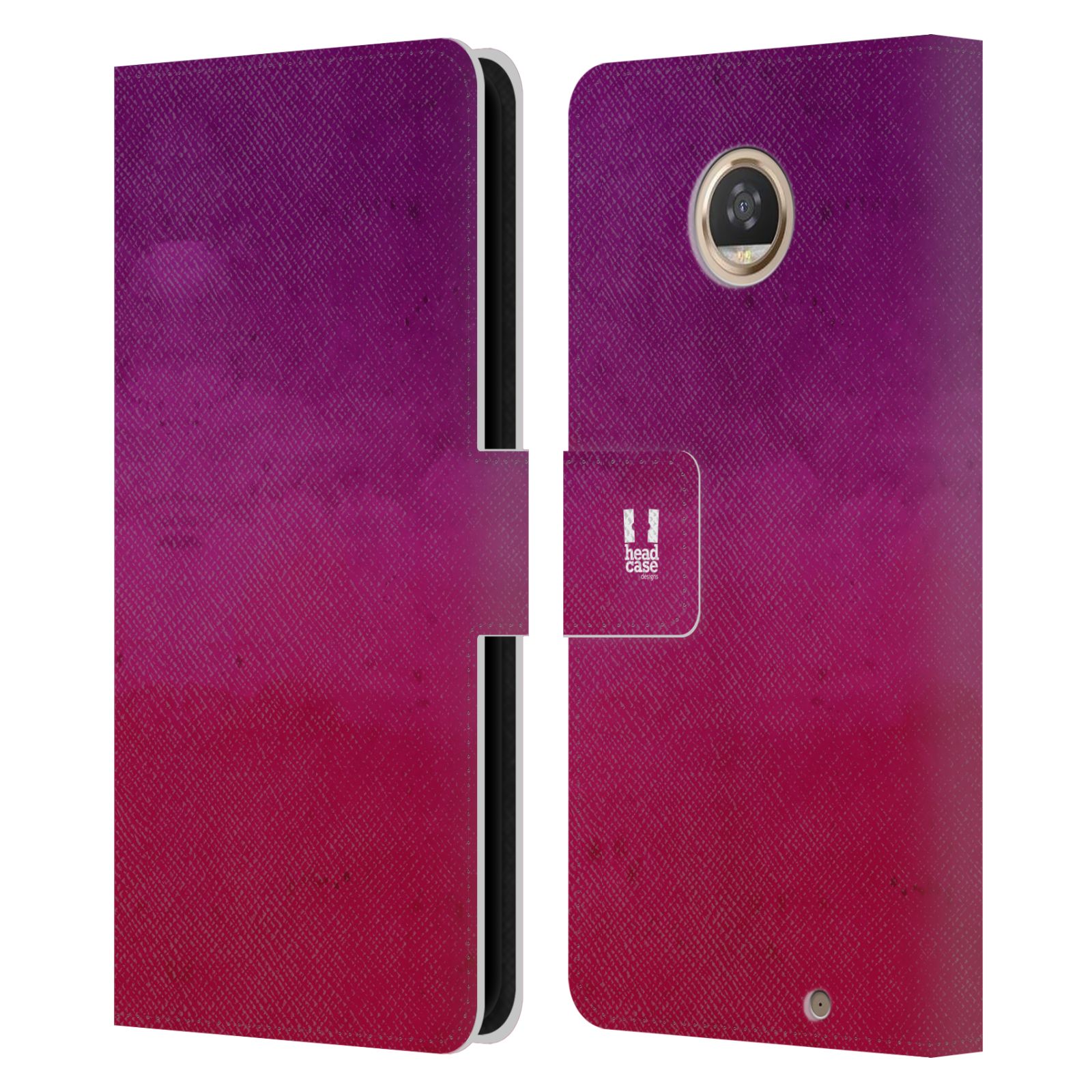 HEAD CASE DESIGNS WATERCOLOURED OMBRE LEATHER BOOK CASE FOR MOTOROLA PHONES - Picture 10 of 14