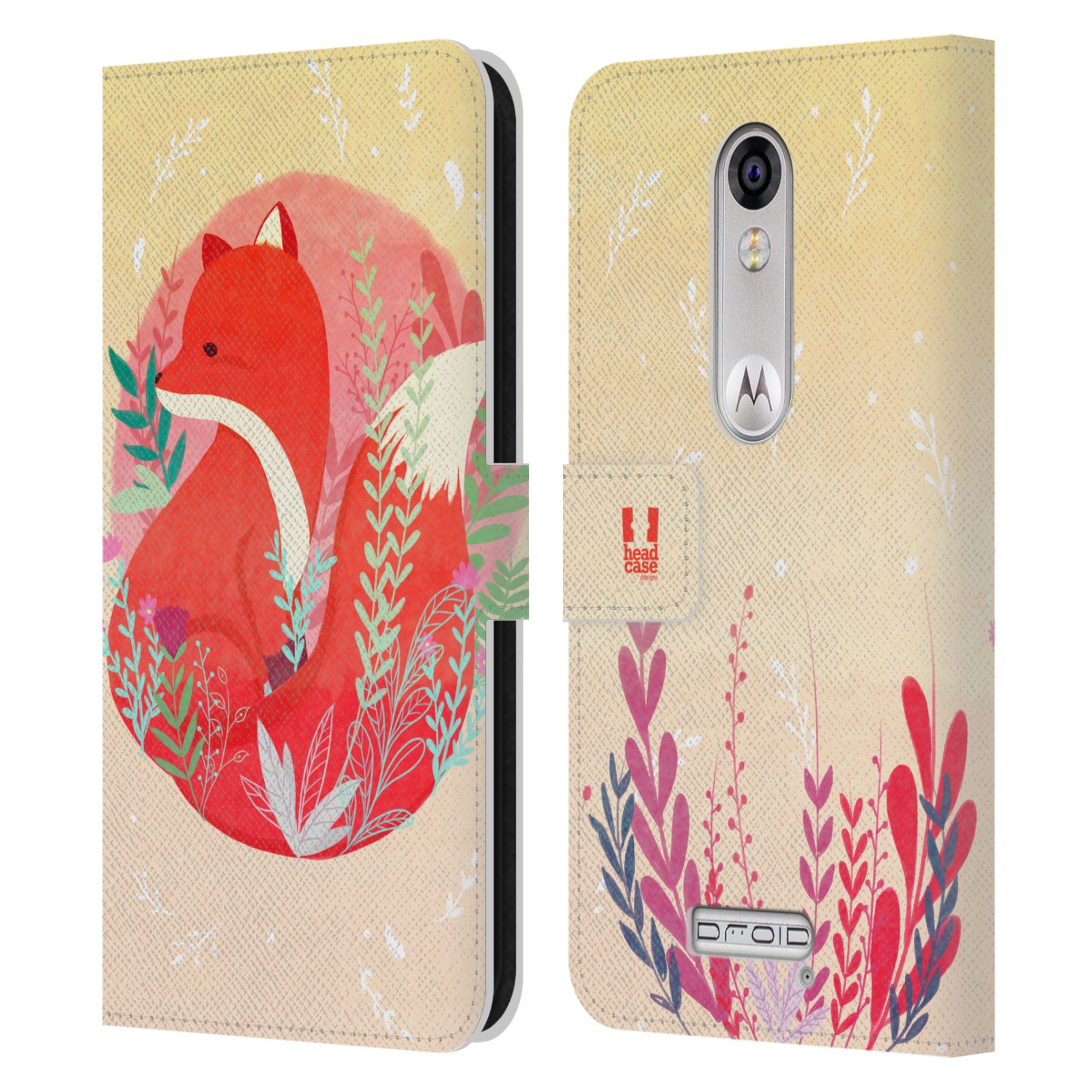 HEAD CASE DESIGNS WOODLAND ANIMALS LEATHER BOOK CASE FOR MOTOROLA PHONES 2 - Picture 9 of 10