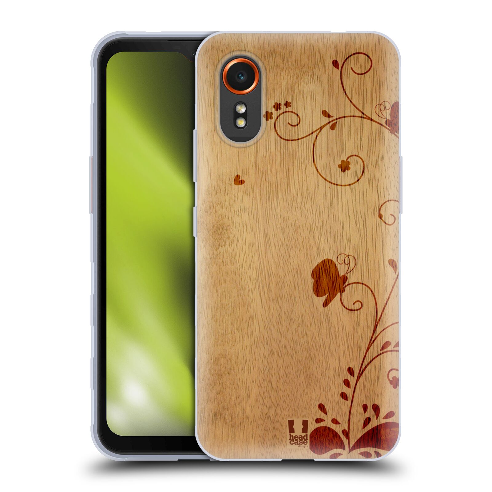 Silikonové pouzdro - Samsung Galaxy Xcover 7 5G - Head Case - WOODART SWIRL (Silikonový kryt, obal, pouzdro na mobilní telefon Samsung Galaxy Xcover 7 5G s motivem WOODART SWIRL)