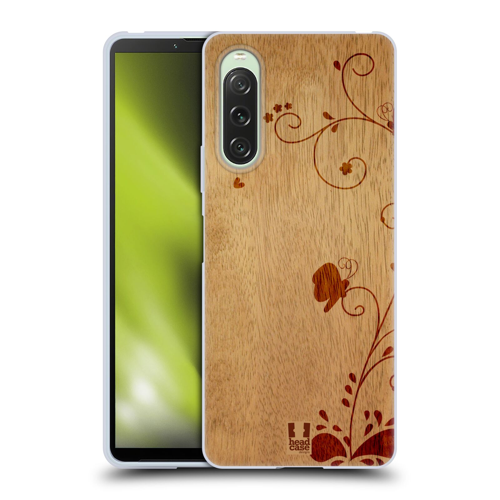 Silikonové pouzdro - Sony Xperia 10 V - Head Case - WOODART SWIRL (Silikonový kryt, obal, pouzdro na mobilní telefon Sony Xperia 10 V s motivem WOODART SWIRL)