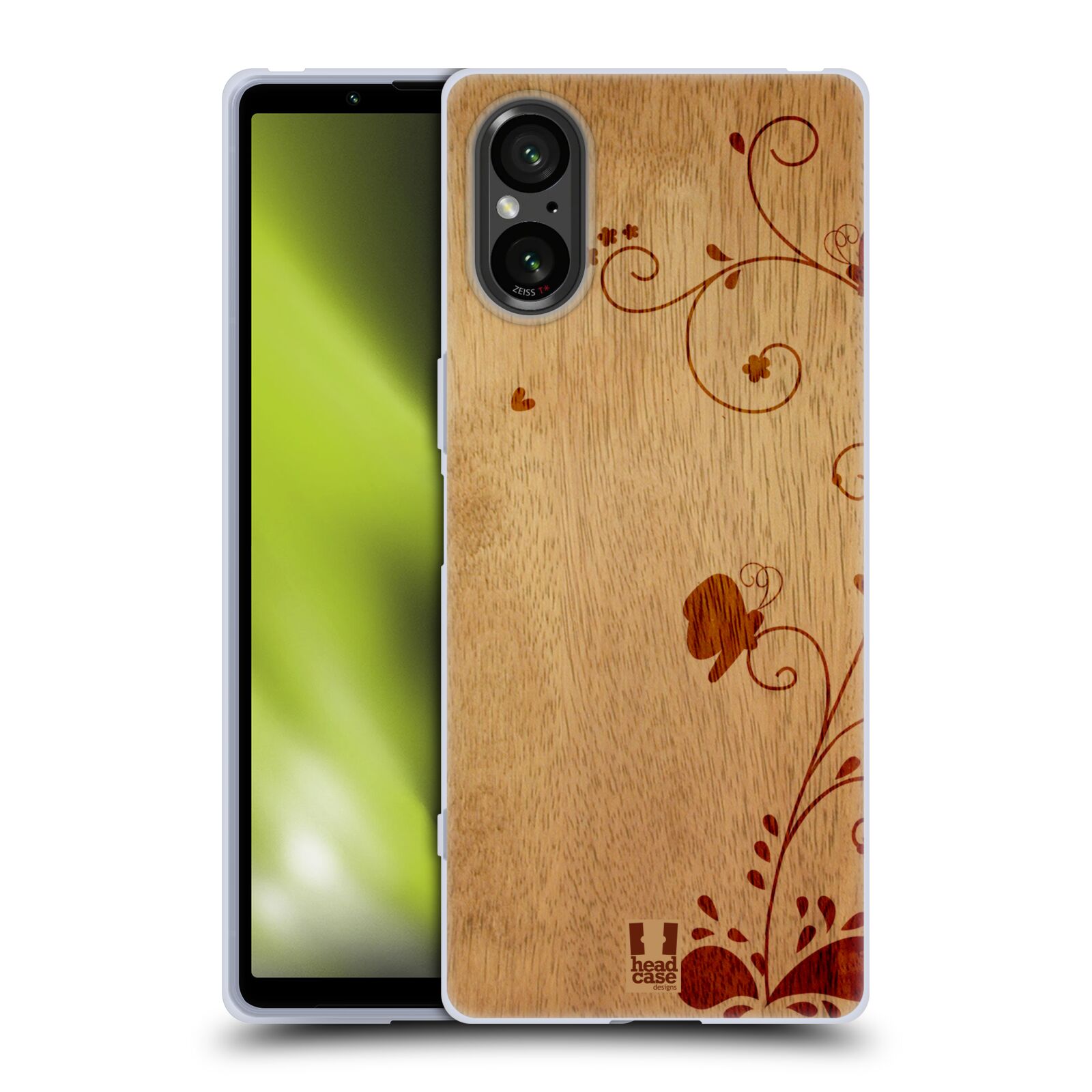 Silikonové pouzdro na mobil Sony Xperia 5 V - Head Case - WOODART SWIRL (Silikonový kryt, obal, pouzdro na mobilní telefon Sony Xperia 5 V s motivem WOODART SWIRL)