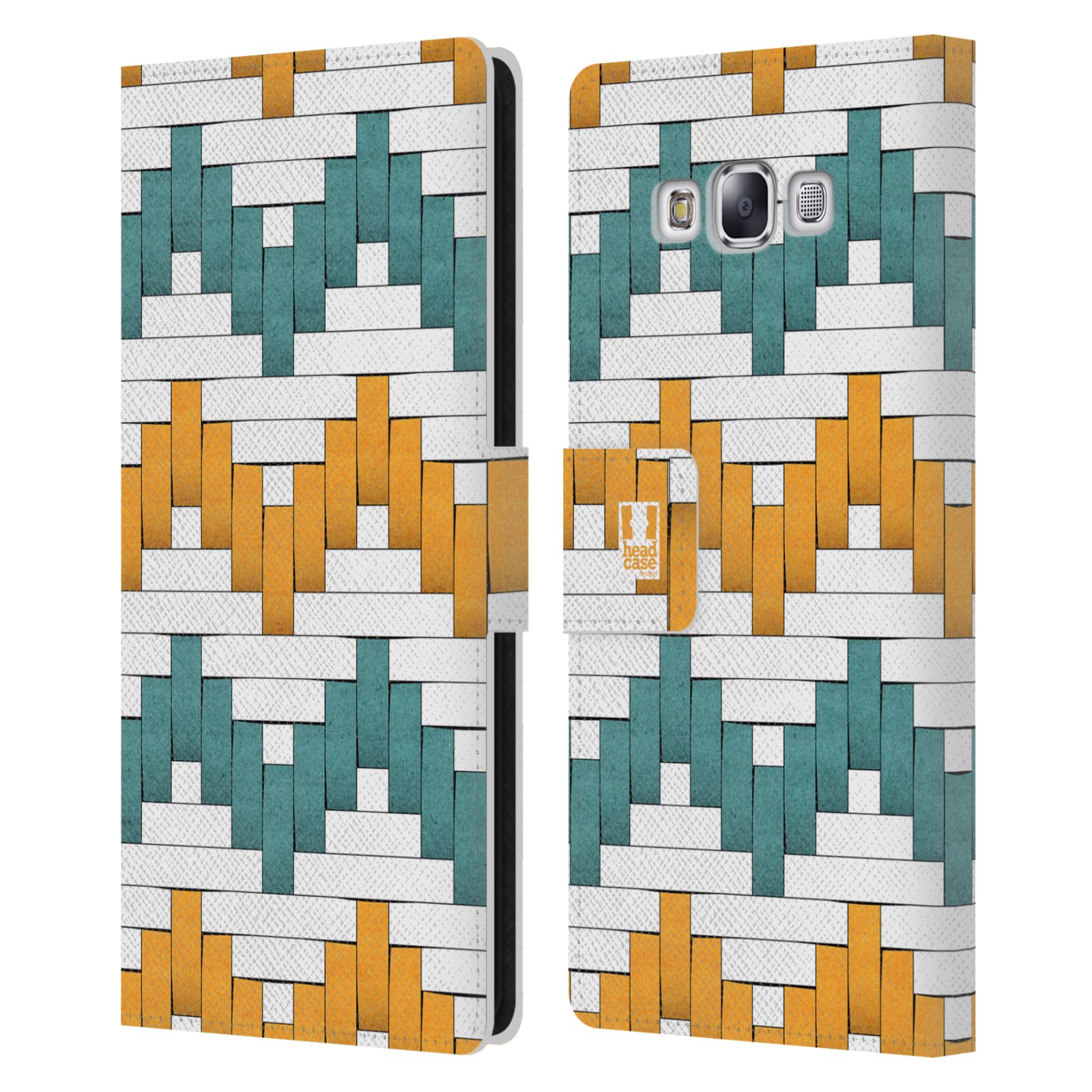 HEAD CASE DESIGNS WOVEN PAPER PATTERN LEATHER BOOK CASE FOR SAMSUNG PHONES 3 - Picture 12 of 12
