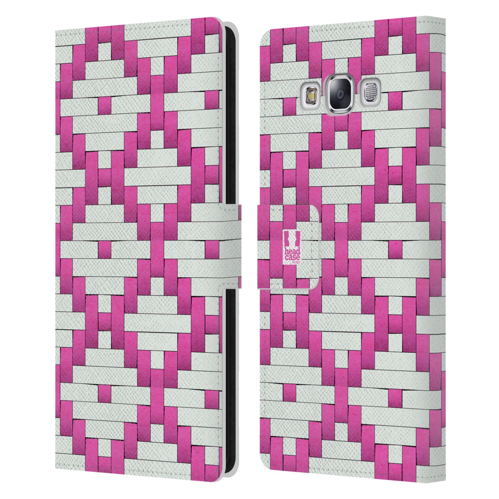 HEAD CASE DESIGNS WOVEN PAPER PATTERN LEATHER BOOK CASE FOR SAMSUNG PHONES 3 - Picture 8 of 12