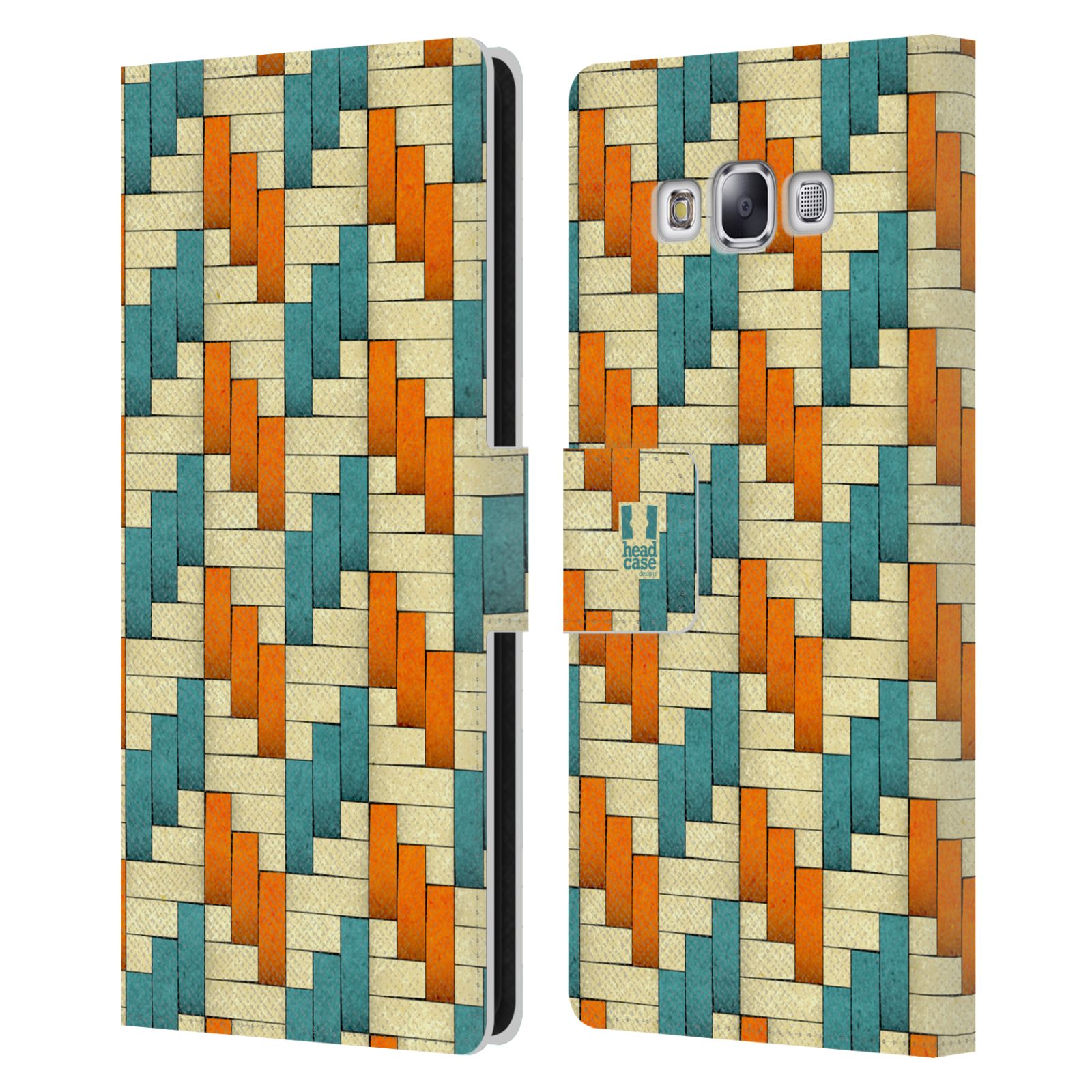 HEAD CASE DESIGNS WOVEN PAPER PATTERN LEATHER BOOK CASE FOR SAMSUNG PHONES 3 - Picture 9 of 12