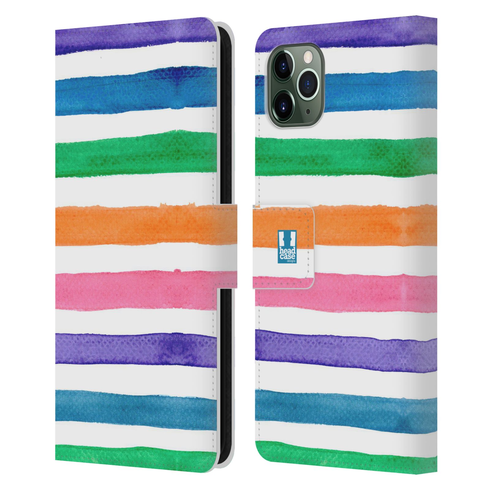 HEAD CASE RAYURES D'AQUARELLE ÉTUI COQUE EN CUIR POUR APPLE iPHONE TÉLÉPHONES - Photo 7 sur 11