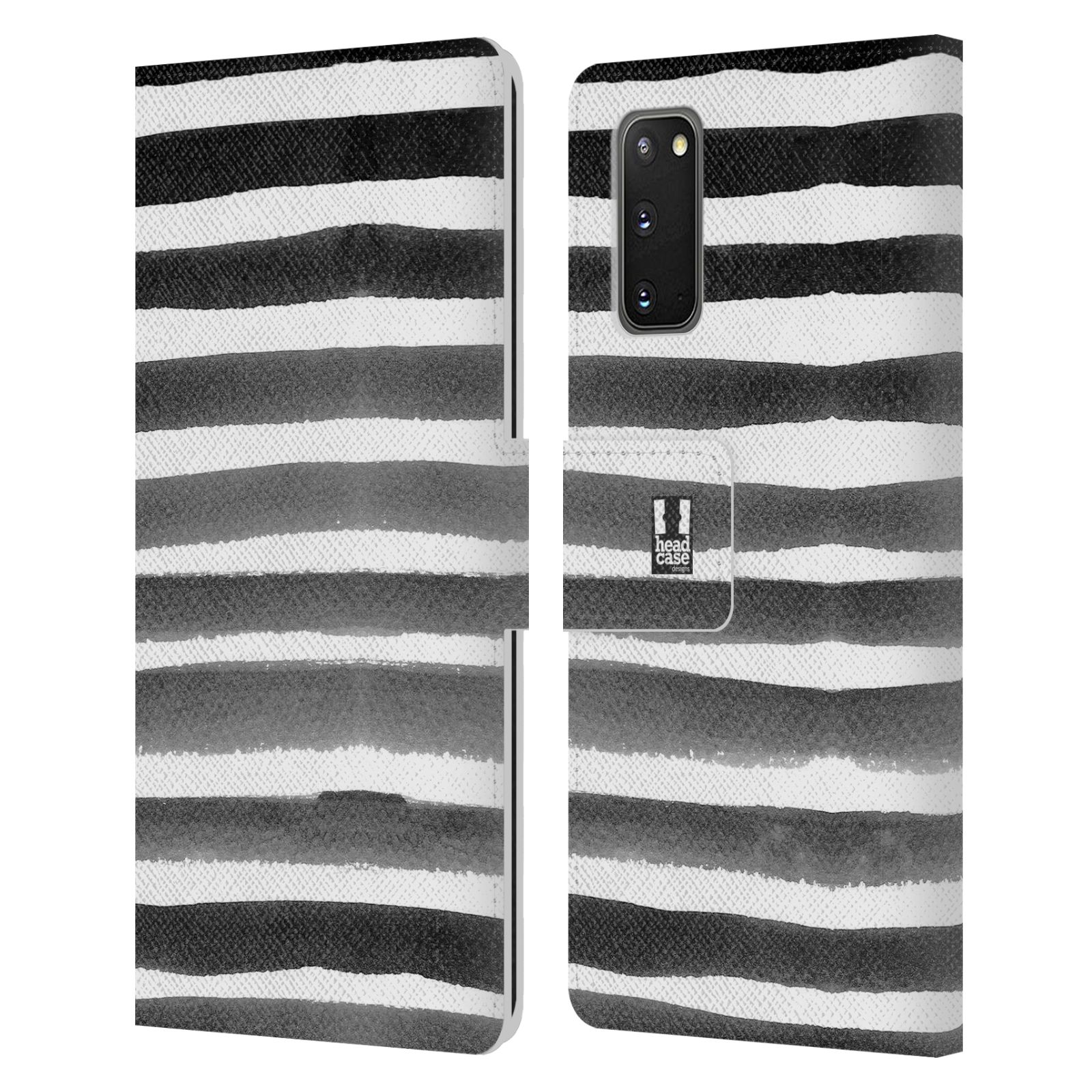 HEAD CASE DESIGNS AQUARELSTREPEN LEDEREN BOOK COVER VOOR SAMSUNG TELEFOONS 1 - Afbeelding 10 van 11