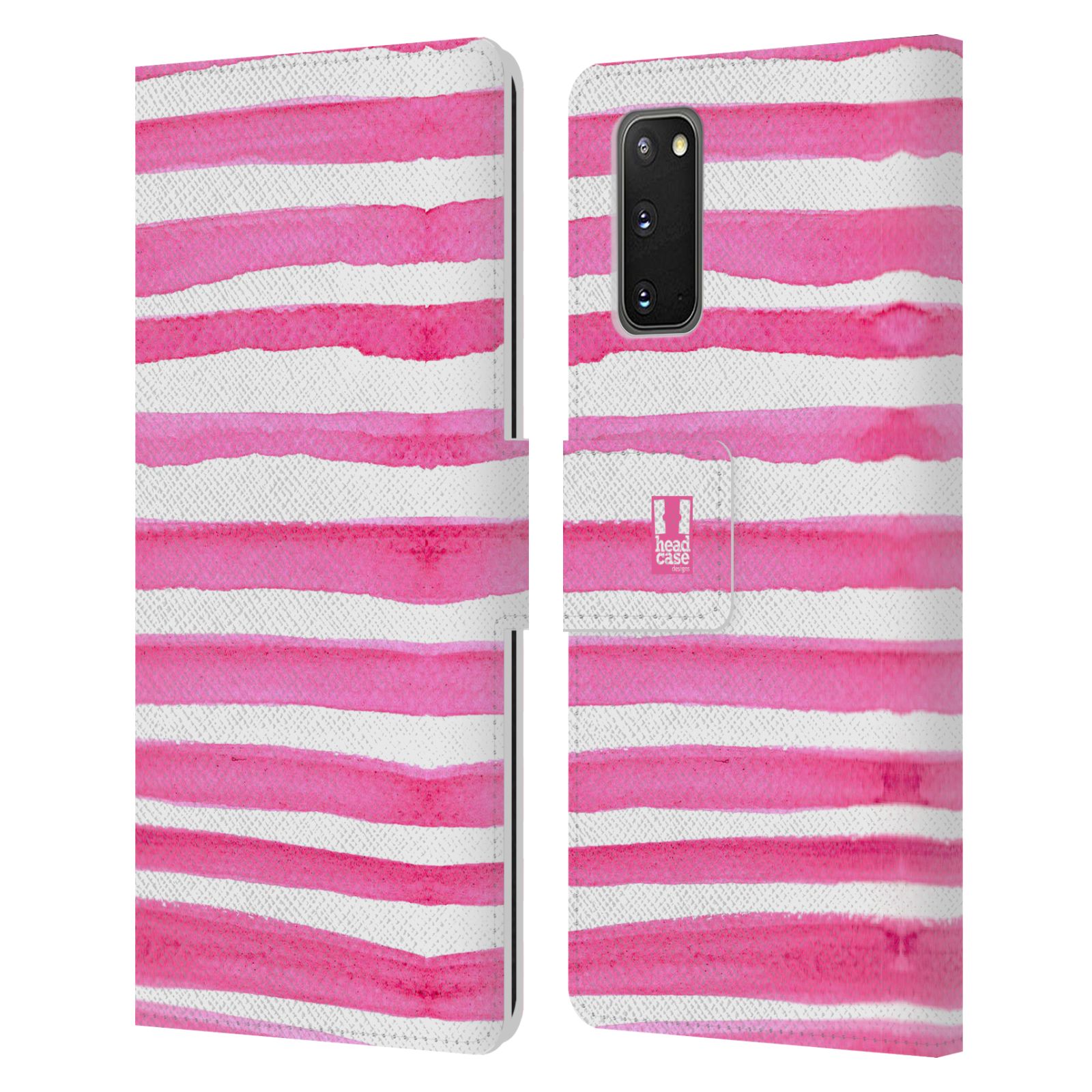 HEAD CASE DESIGNS AQUARELSTREPEN LEDEREN BOOK COVER VOOR SAMSUNG TELEFOONS 1 - Afbeelding 9 van 11