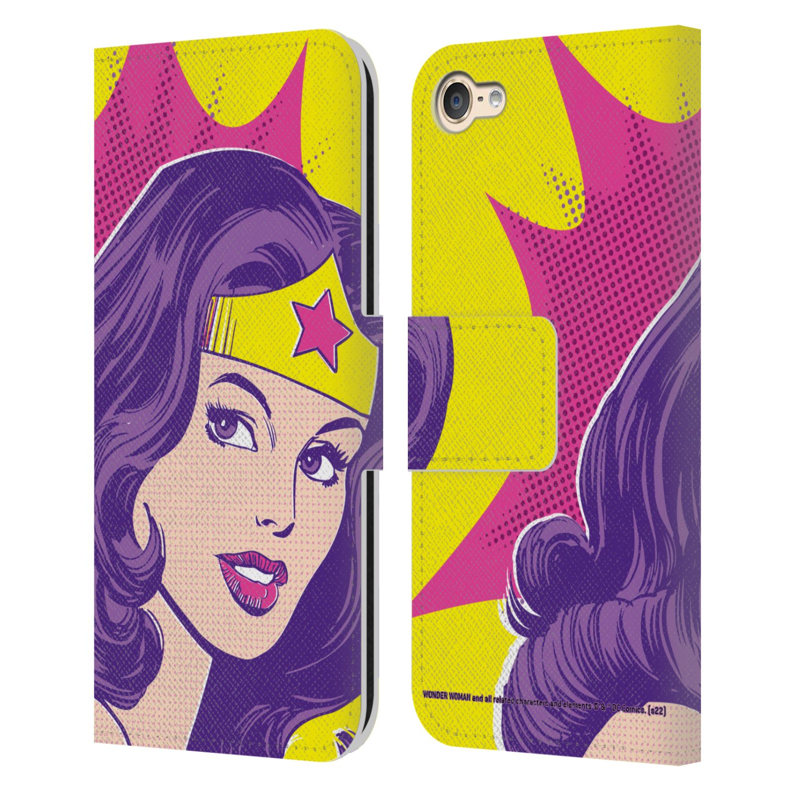 WONDER WOMAN DC COMICS VINTAGE ART LEATHER BOOK CASE FOR APPLE iPOD TOUCH MP3 - Picture 9 of 11