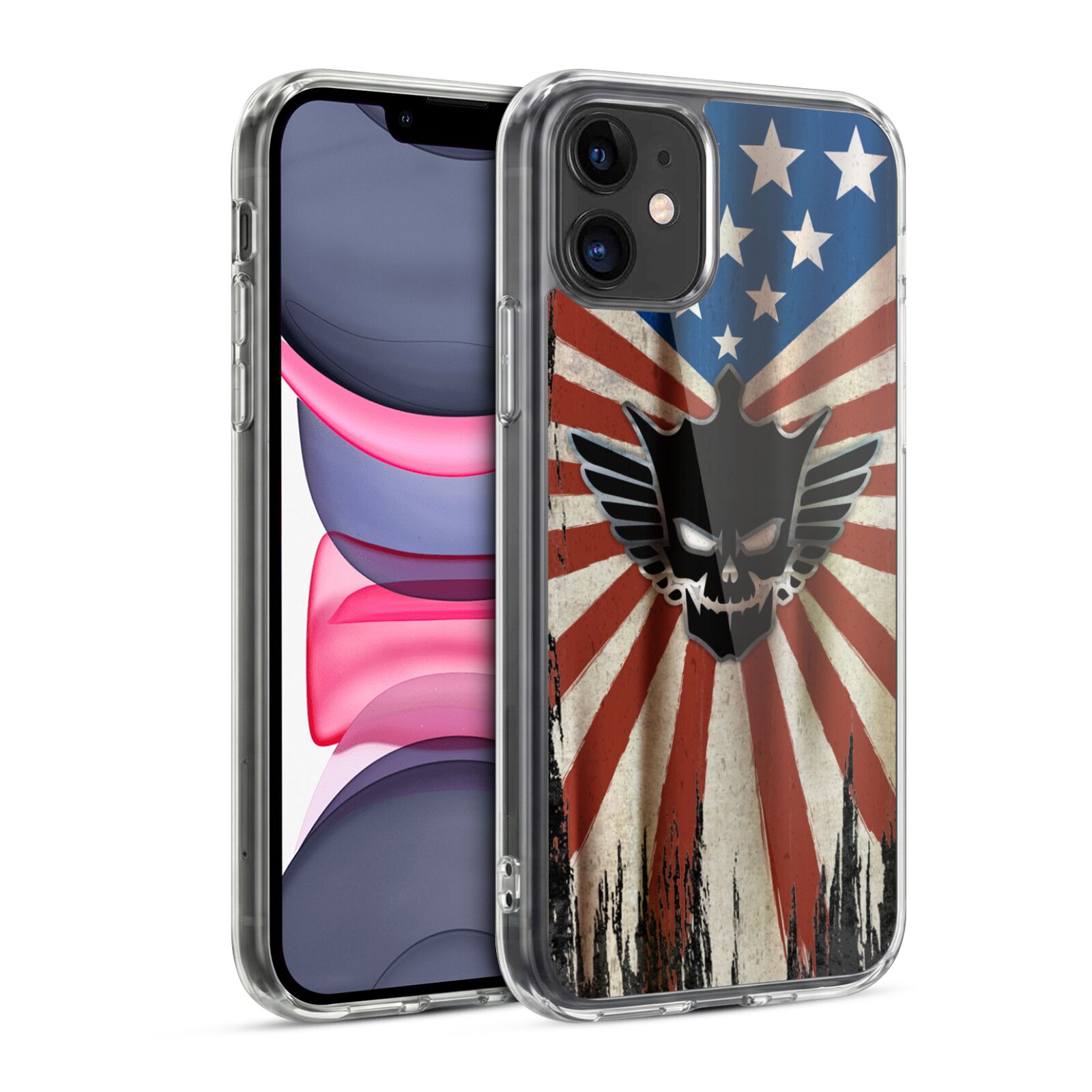 Distressed Flag Hybrid MagSafe Case for iPhone 11