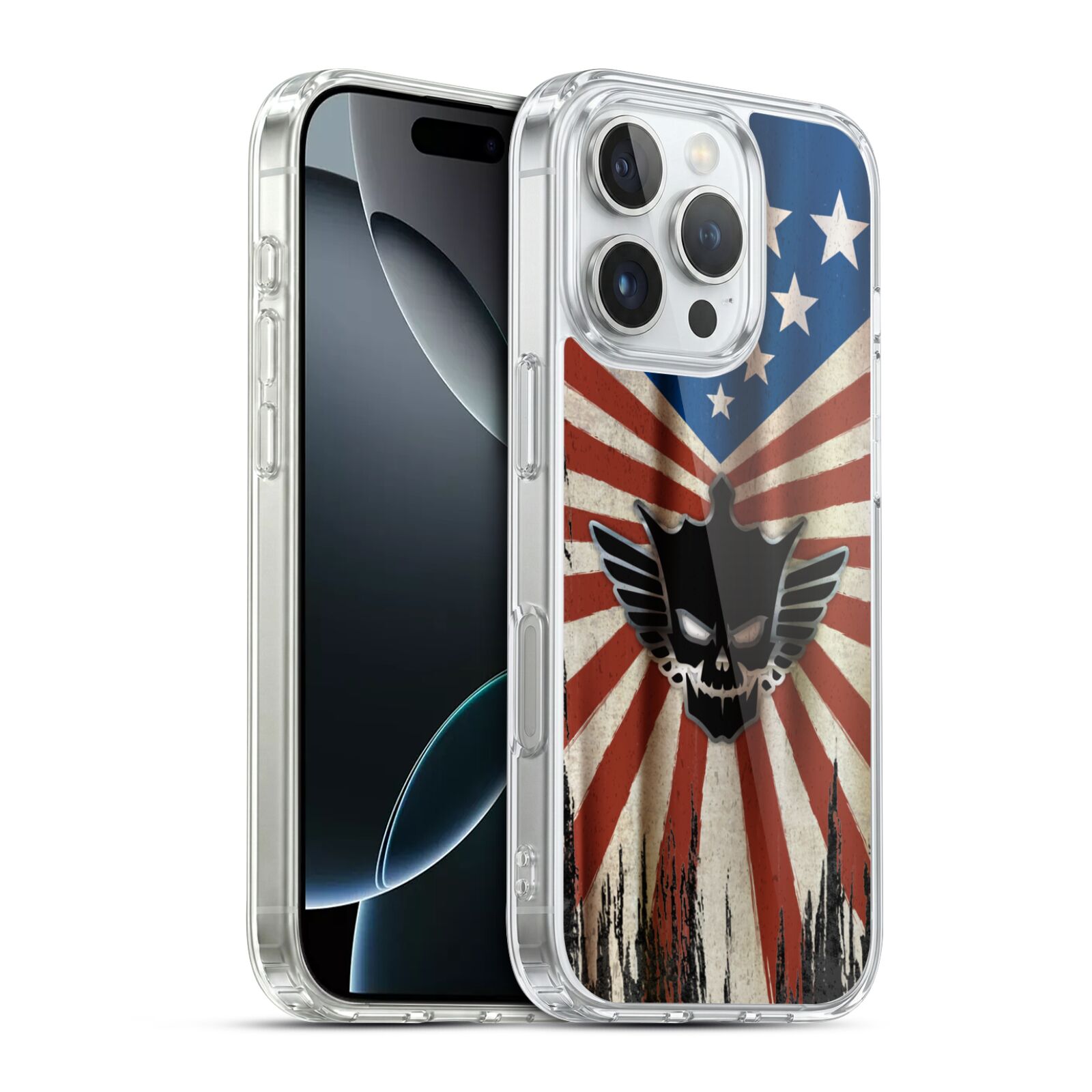 Distressed Flag Hybrid MagSafe Case for iPhone 16 Pro