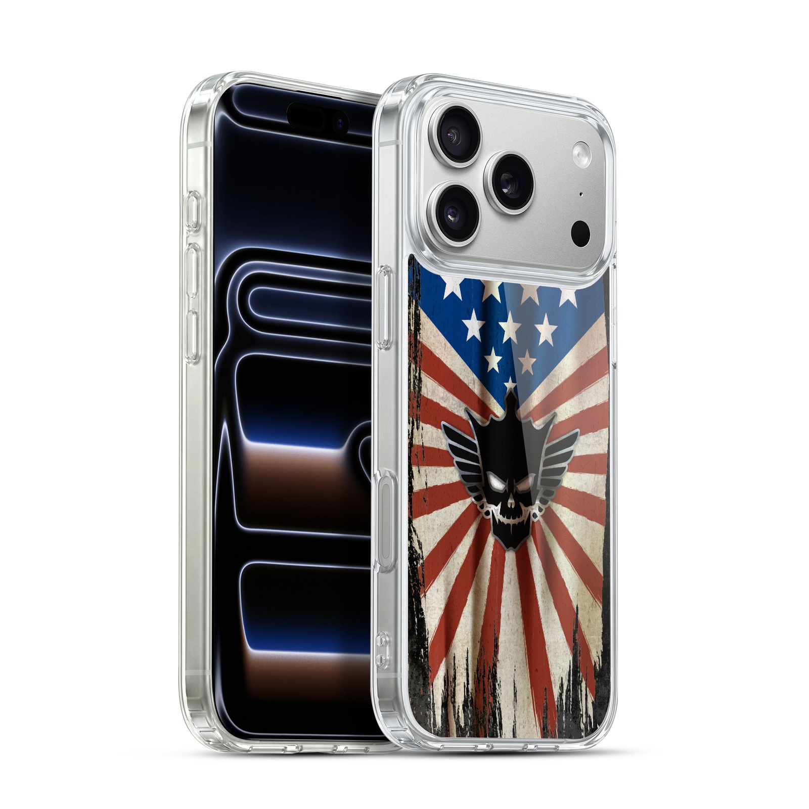 Distressed Flag Hybrid MagSafe Case for iPhone 17 Pro Max