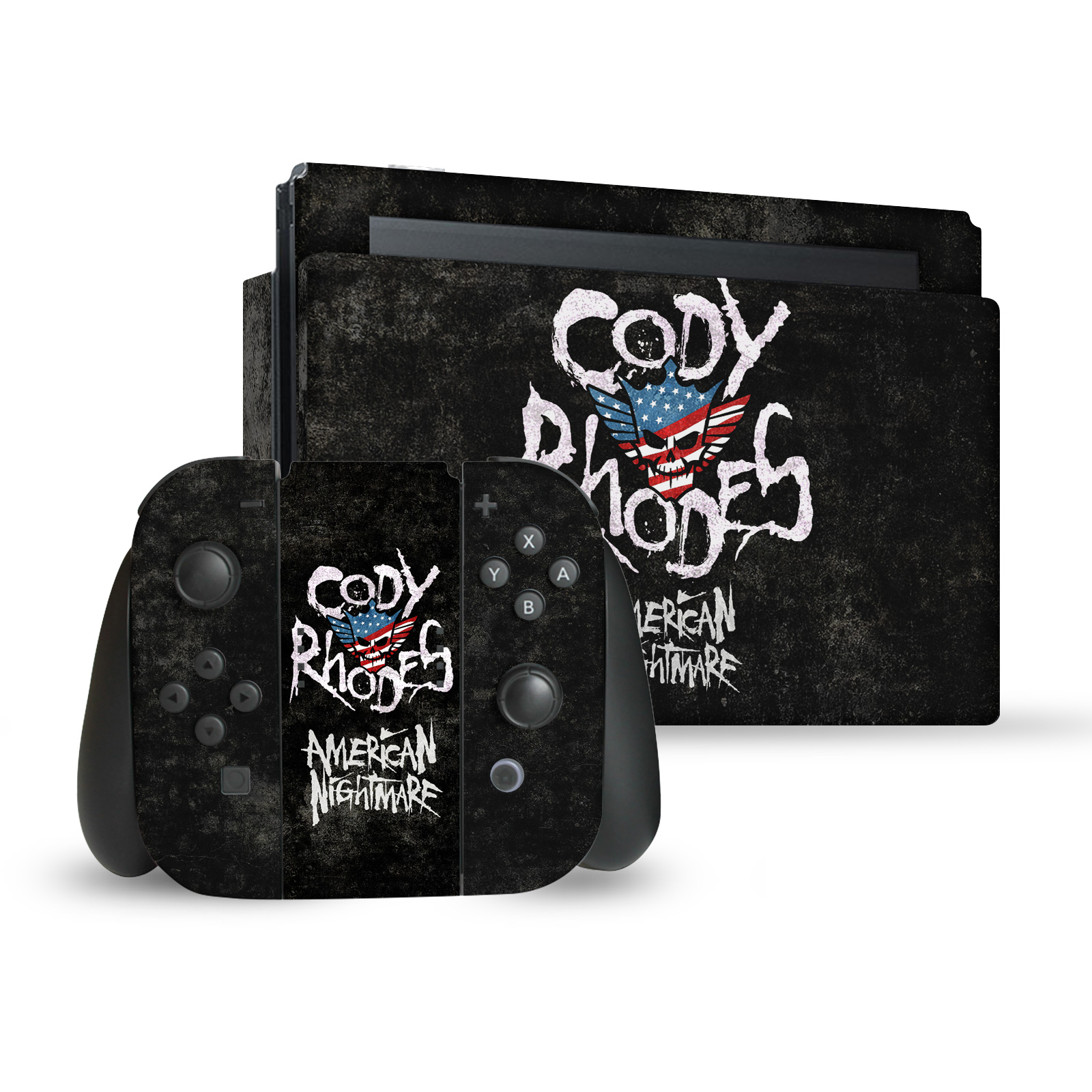 Distressed Name Gaming Skin for Switch Console, Dock & Joy-Con Bundle