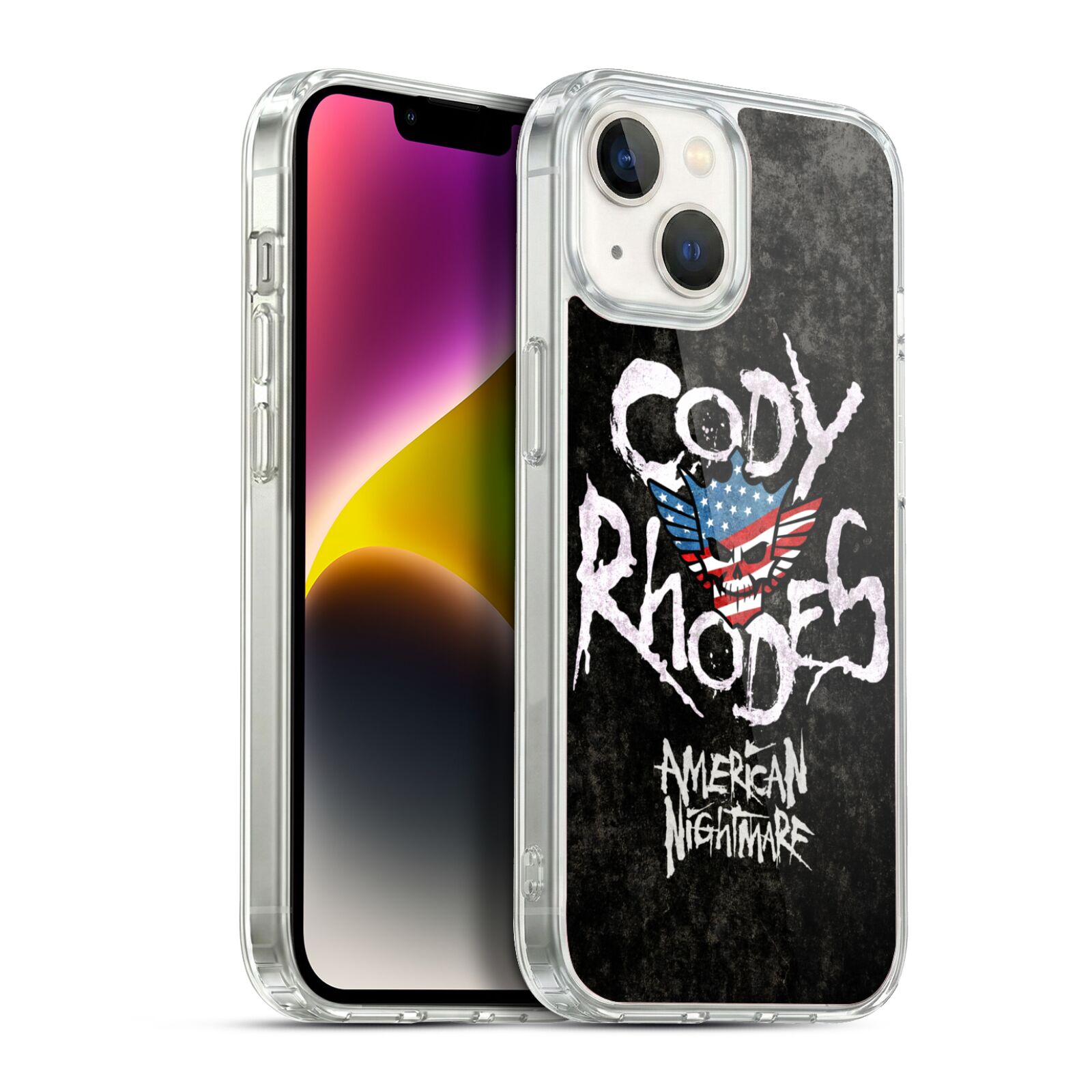 Distressed Name Hybrid MagSafe Case for iPhone 14