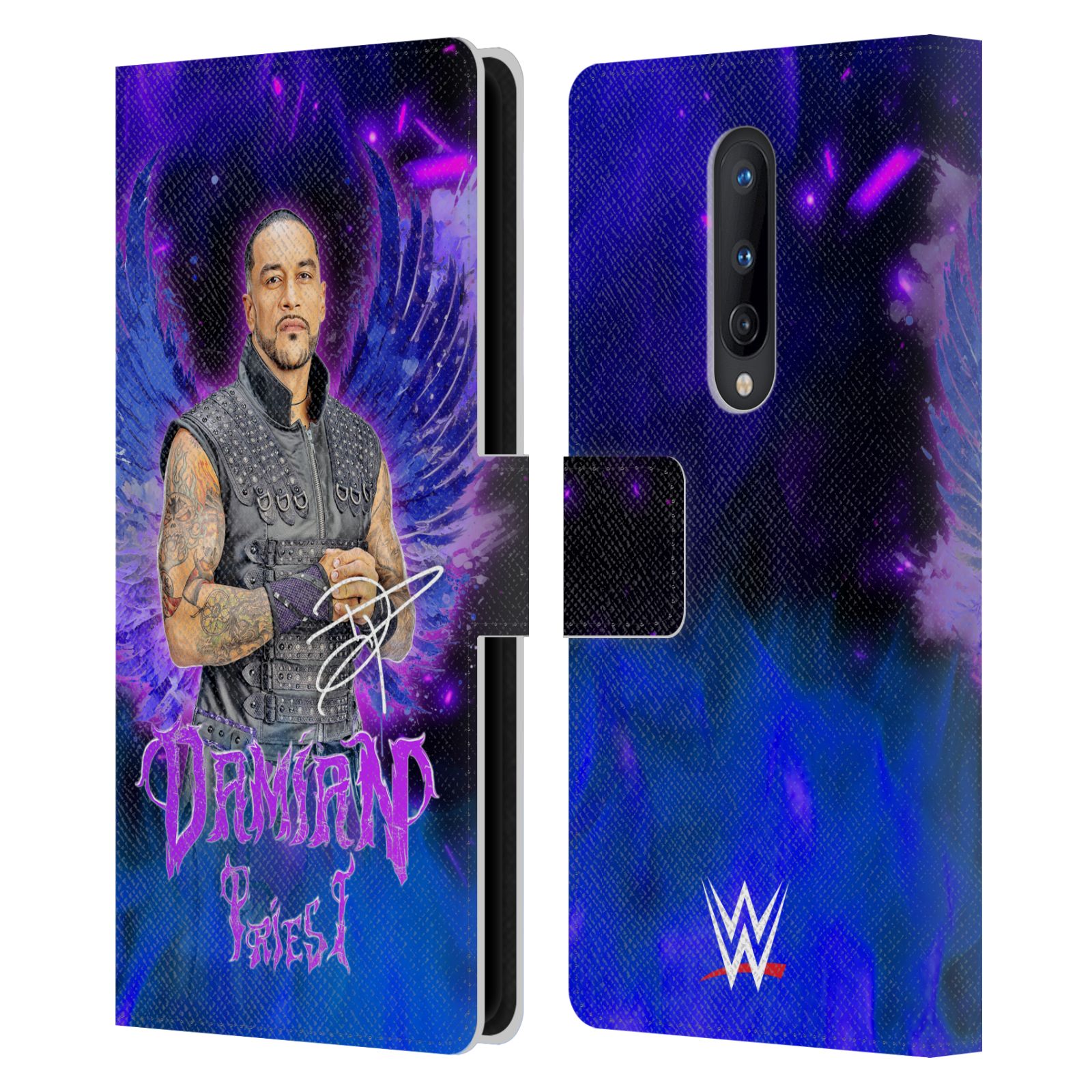 OFFICIAL WWE DAMIAN PRIEST LEATHER BOOK WALLET CASE COVER FOR ONEPLUS PHONES - Picture 7 of 8