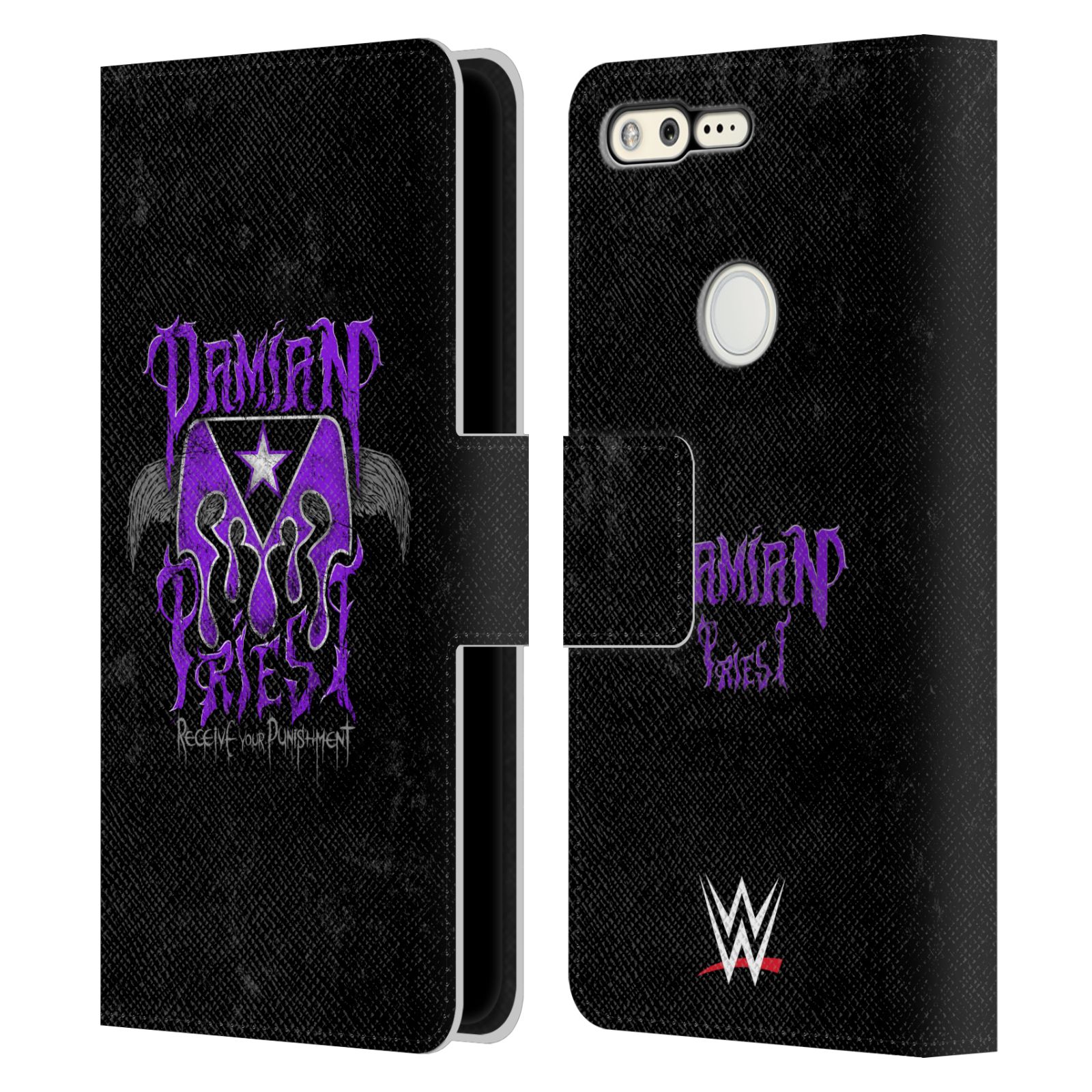 OFFICIAL WWE DAMIAN PRIEST LEATHER BOOK WALLET CASE COVER FOR GOOGLE PHONES - Picture 8 of 8