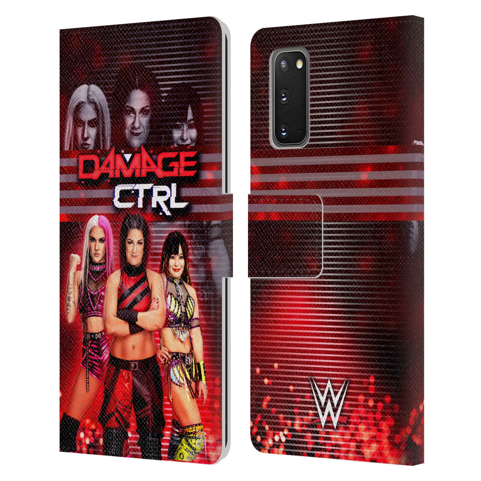OFFICIAL WWE DAMAGE CTRL LEATHER BOOK WALLET CASE COVER FOR SAMSUNG PHONES 1