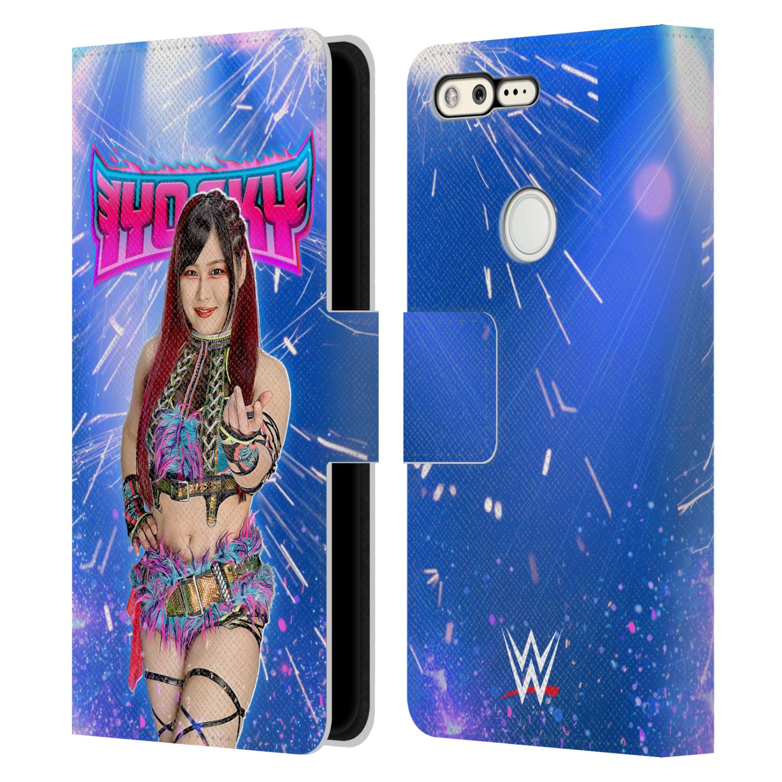 OFFICIAL WWE IYO SKY LEATHER BOOK WALLET CASE COVER FOR GOOGLE PHONES - Picture 8 of 8