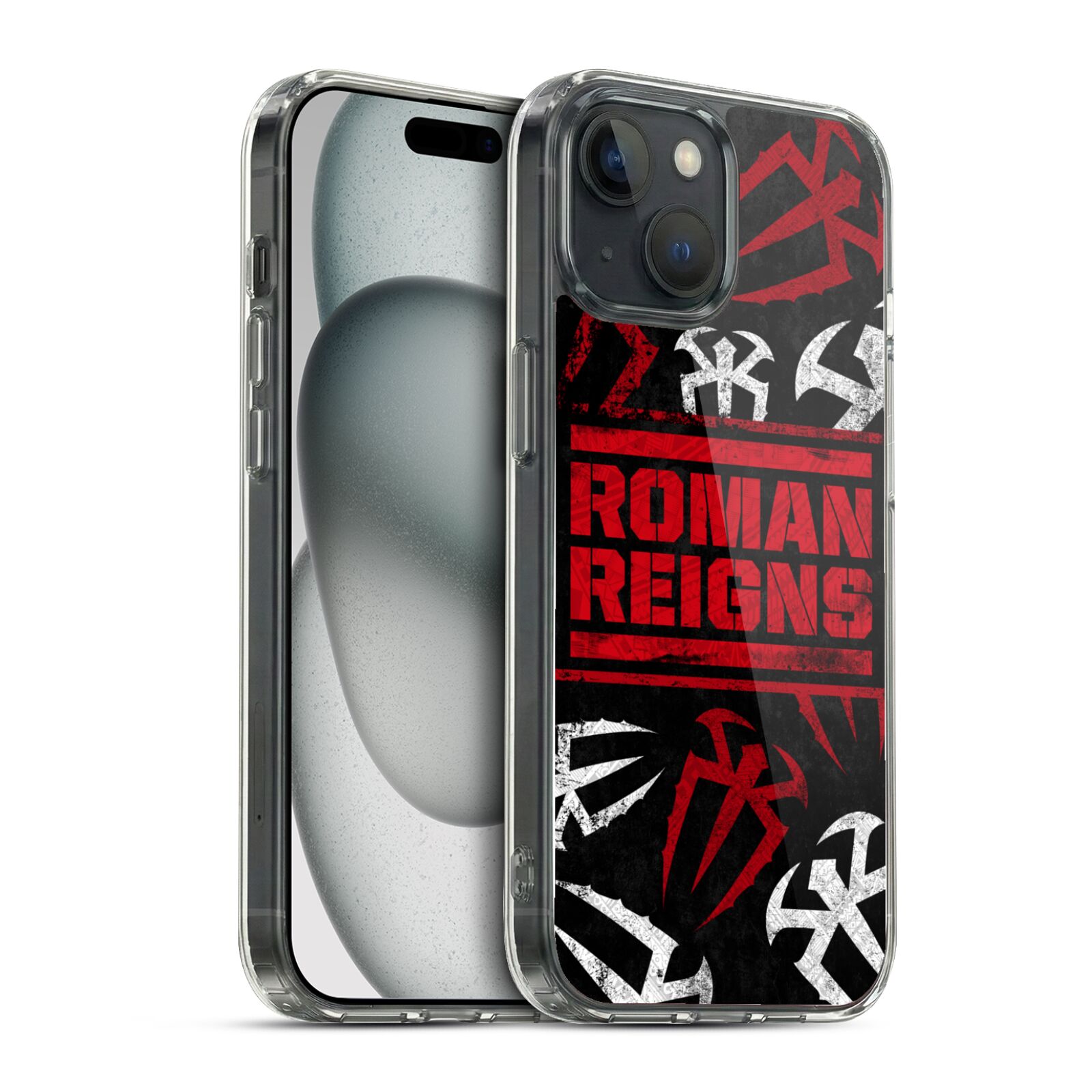 Logo Pattern Hybrid MagSafe Case for iPhone 15