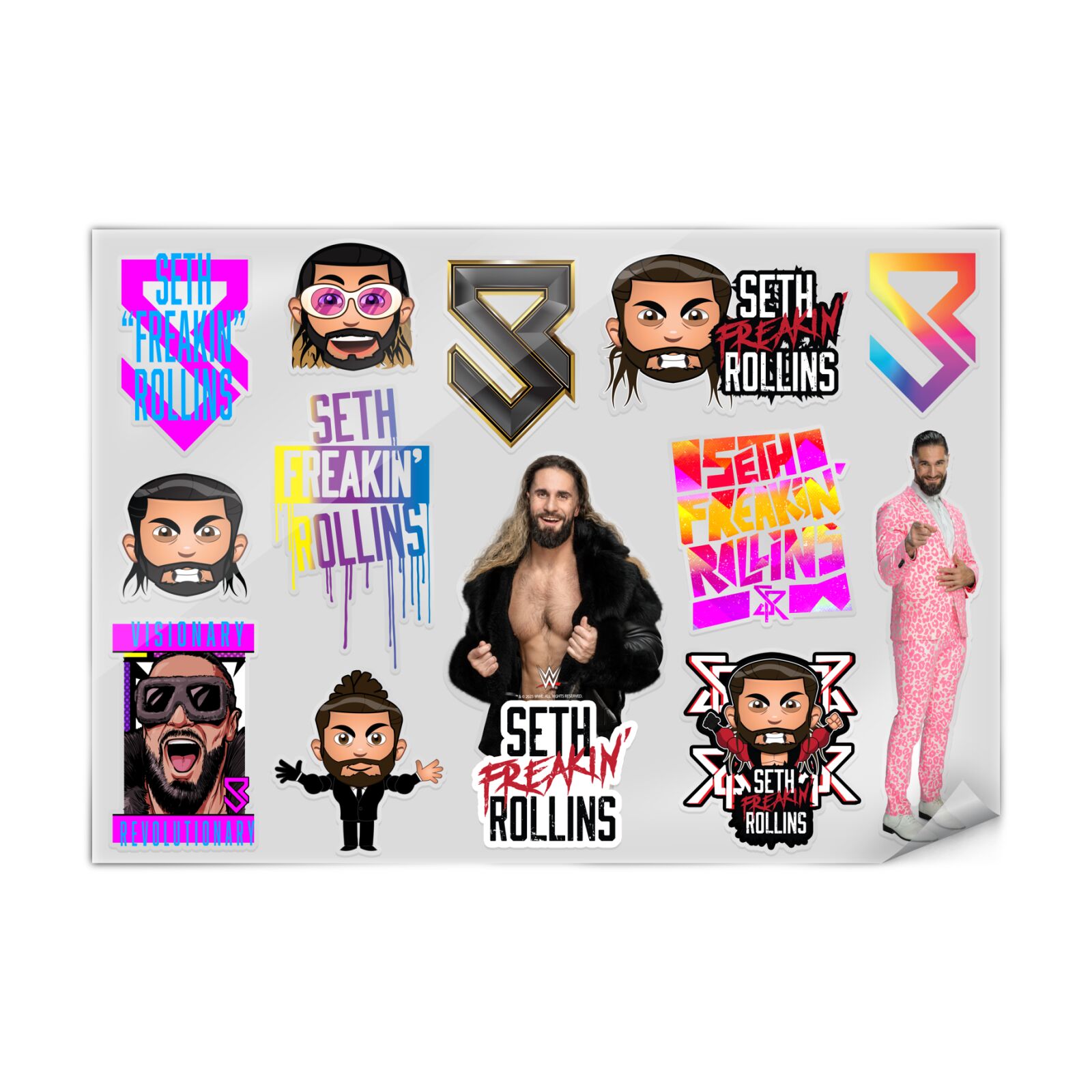 WWE SETH ROLLINS AUFKLEBER & SKIN DECALS FÜR LAPTOP SMARTPHONE GAMING NOTEBOOK - Bild 8 von 8