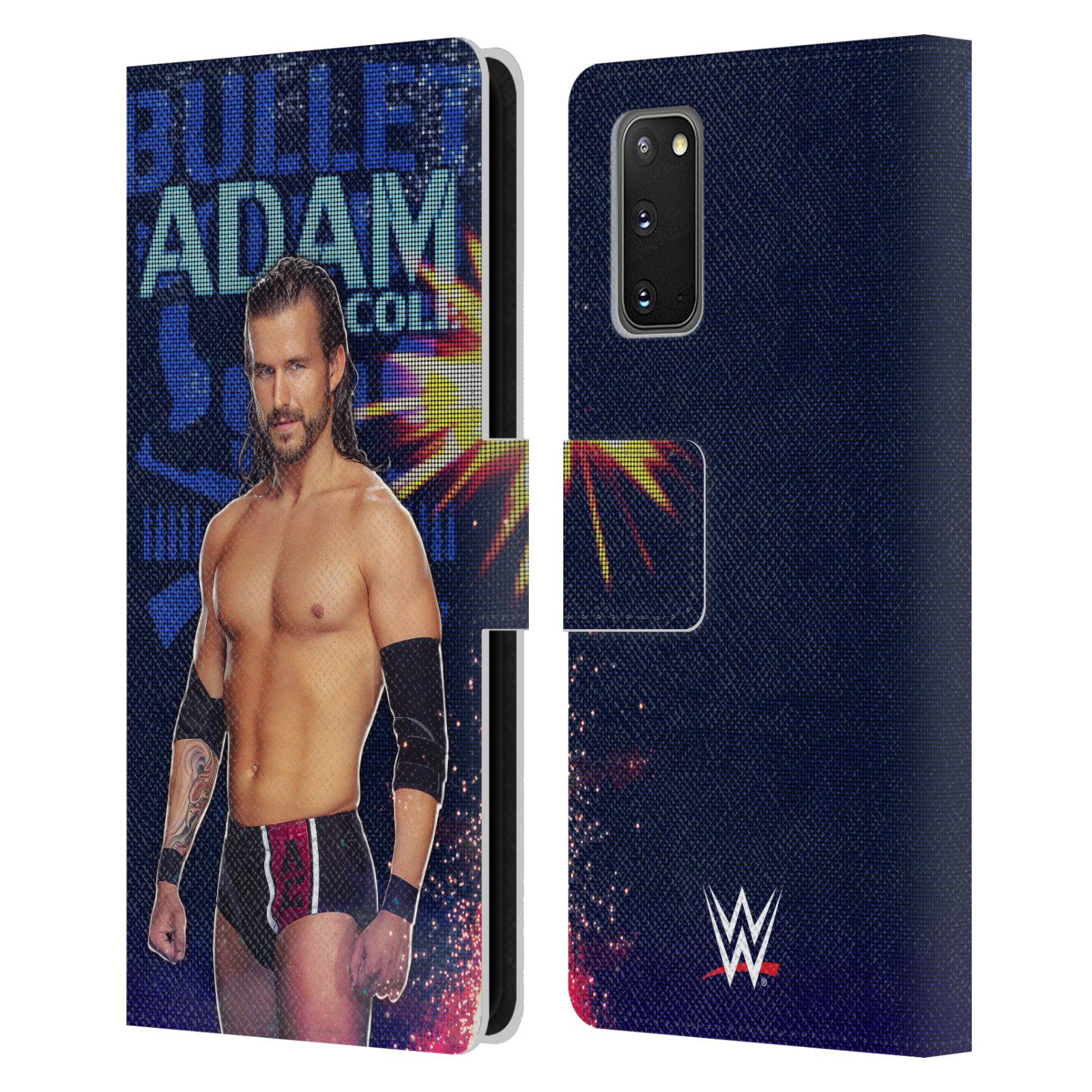 OFFICIAL WWE ADAM COLE LEATHER BOOK WALLET CASE COVER FOR SAMSUNG PHONES 1 - Picture 7 of 7