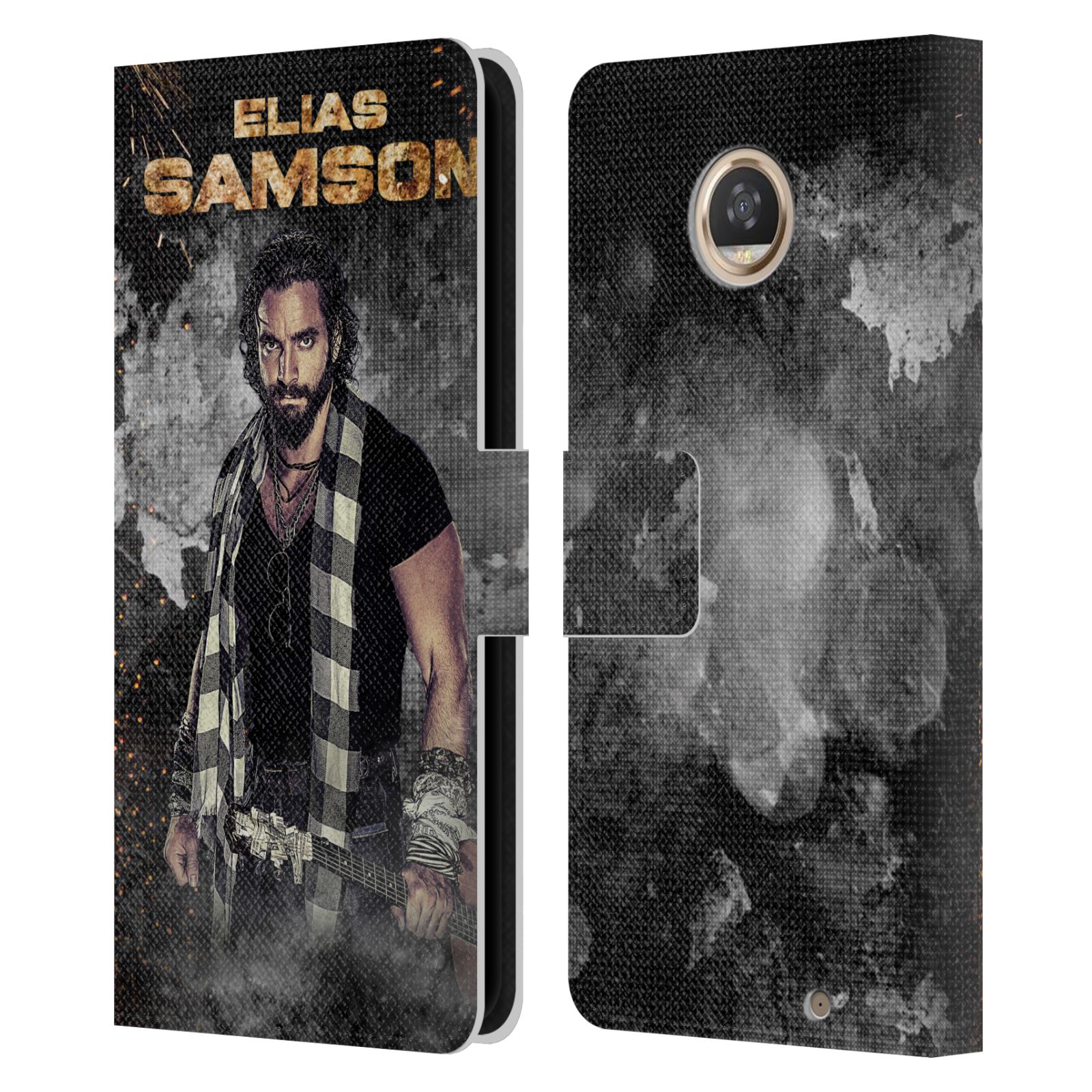 OFFICIAL WWE ELIAS LEATHER BOOK WALLET CASE COVER FOR MOTOROLA PHONES - Picture 7 of 7