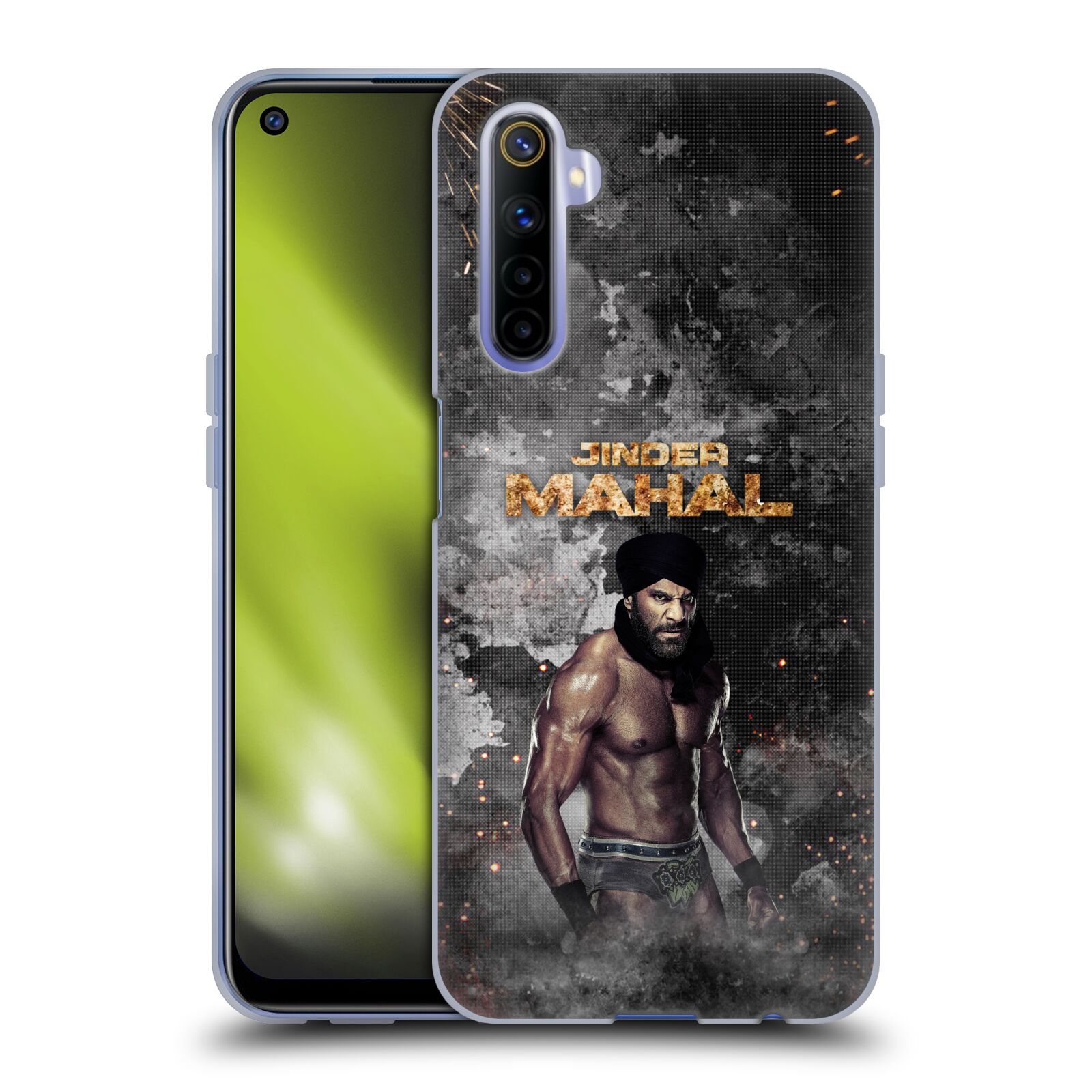 OFFICIAL WWE JINDER MAHAL SOFT GEL CASE FOR REALME PHONES - Foto 8 di 9