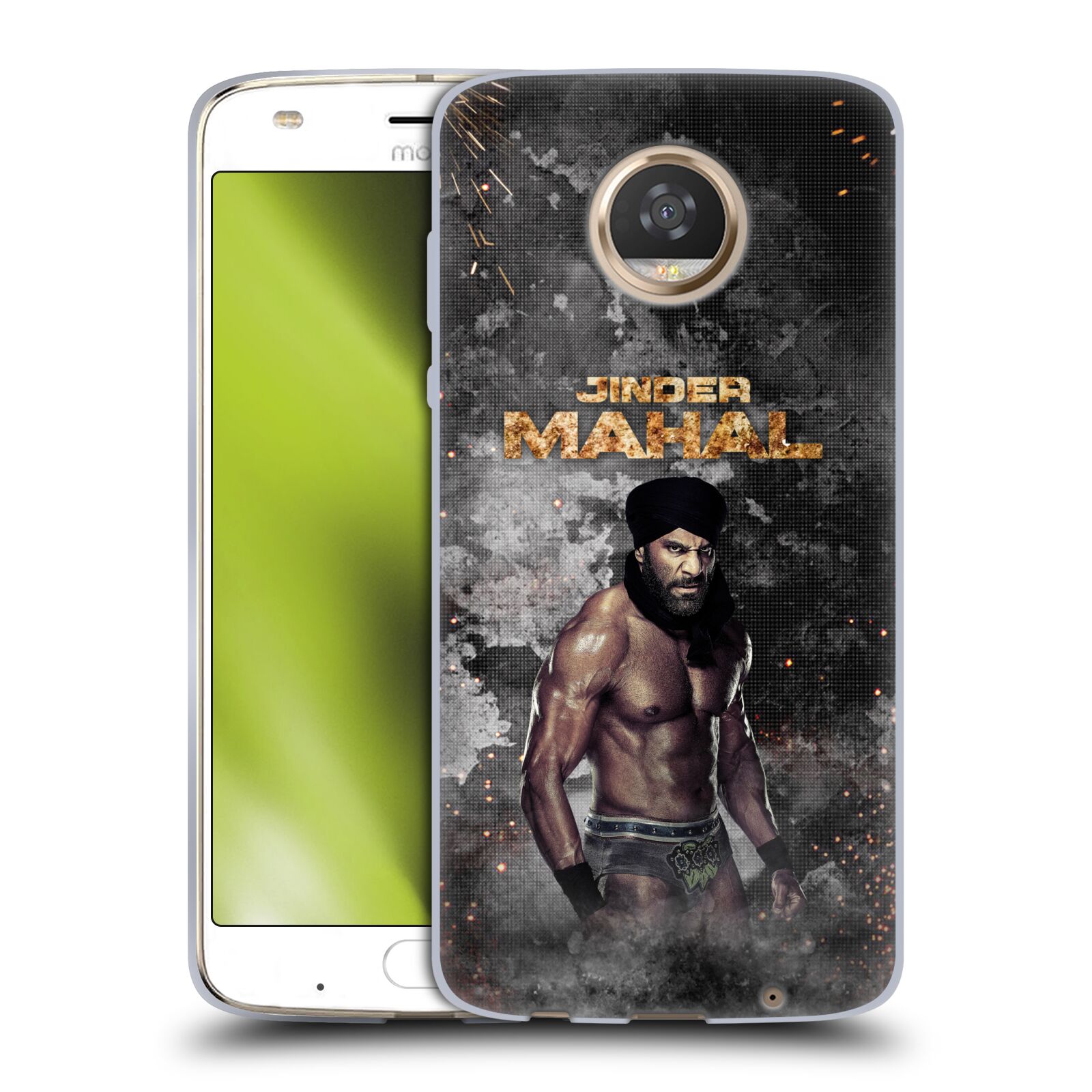 OFFICIAL WWE JINDER MAHAL SOFT GEL CASE FOR MOTOROLA PHONES - Picture 8 of 9