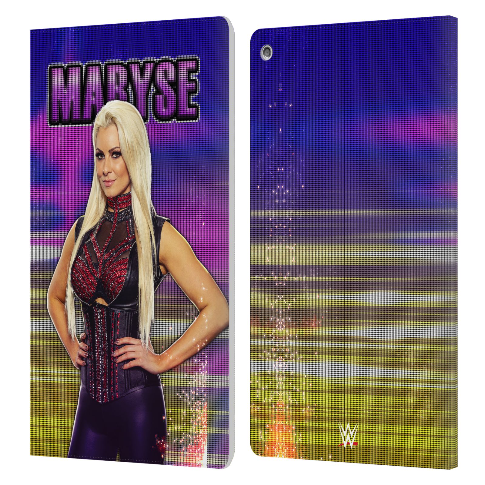 OFFICIAL WWE MARYSE LEATHER BOOK WALLET CASE COVER FOR AMAZON FIRE - Picture 7 of 7