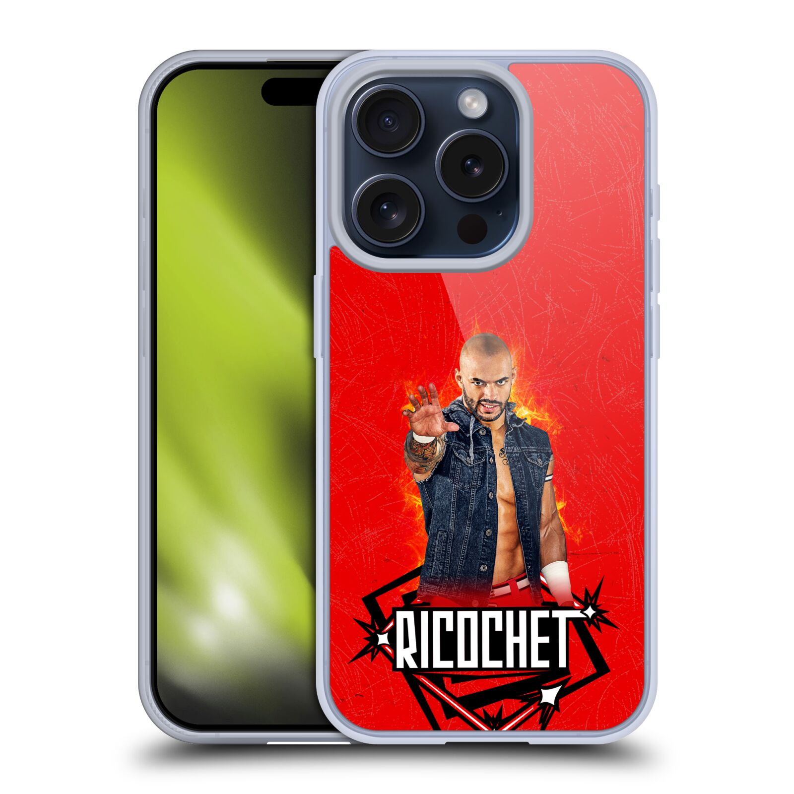 OFFICIAL WWE RICOCHET SOFT GEL CASE FOR APPLE iPHONE PHONES - Picture 8 of 8
