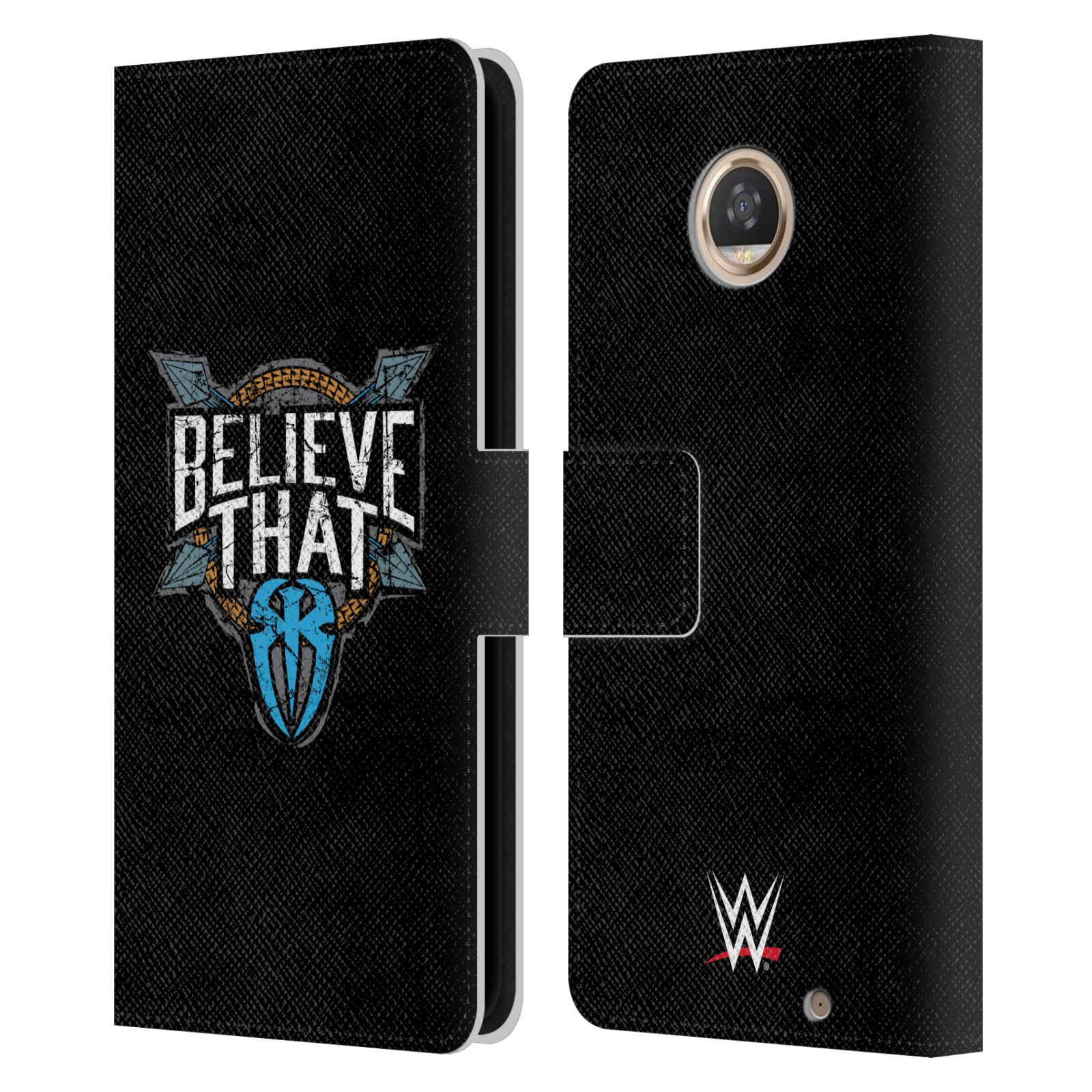 OFFICIAL WWE ROMAN REIGNS LEATHER BOOK WALLET CASE COVER FOR MOTOROLA PHONES - Picture 9 of 19
