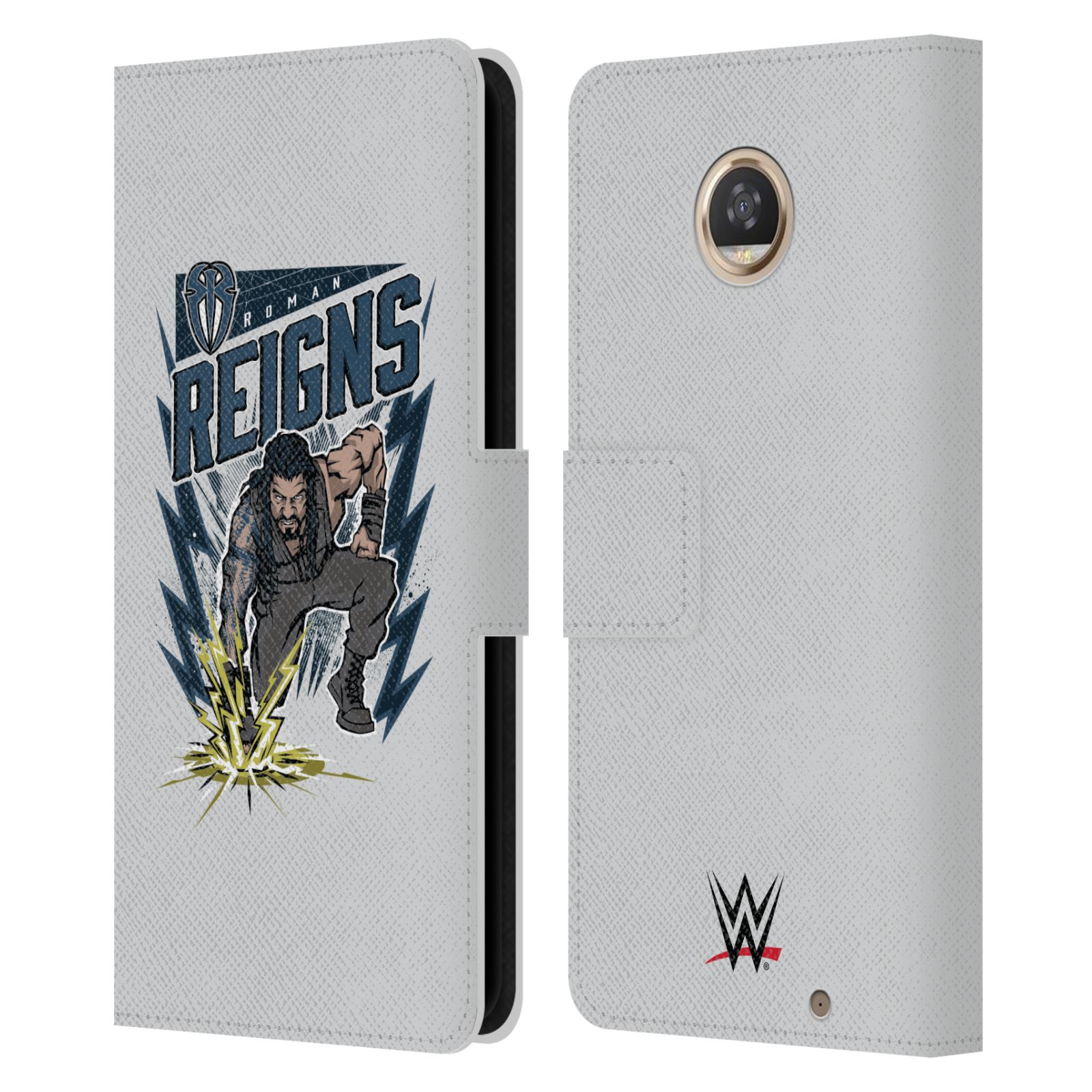 OFFICIAL WWE ROMAN REIGNS LEATHER BOOK WALLET CASE COVER FOR MOTOROLA PHONES - Picture 16 of 19