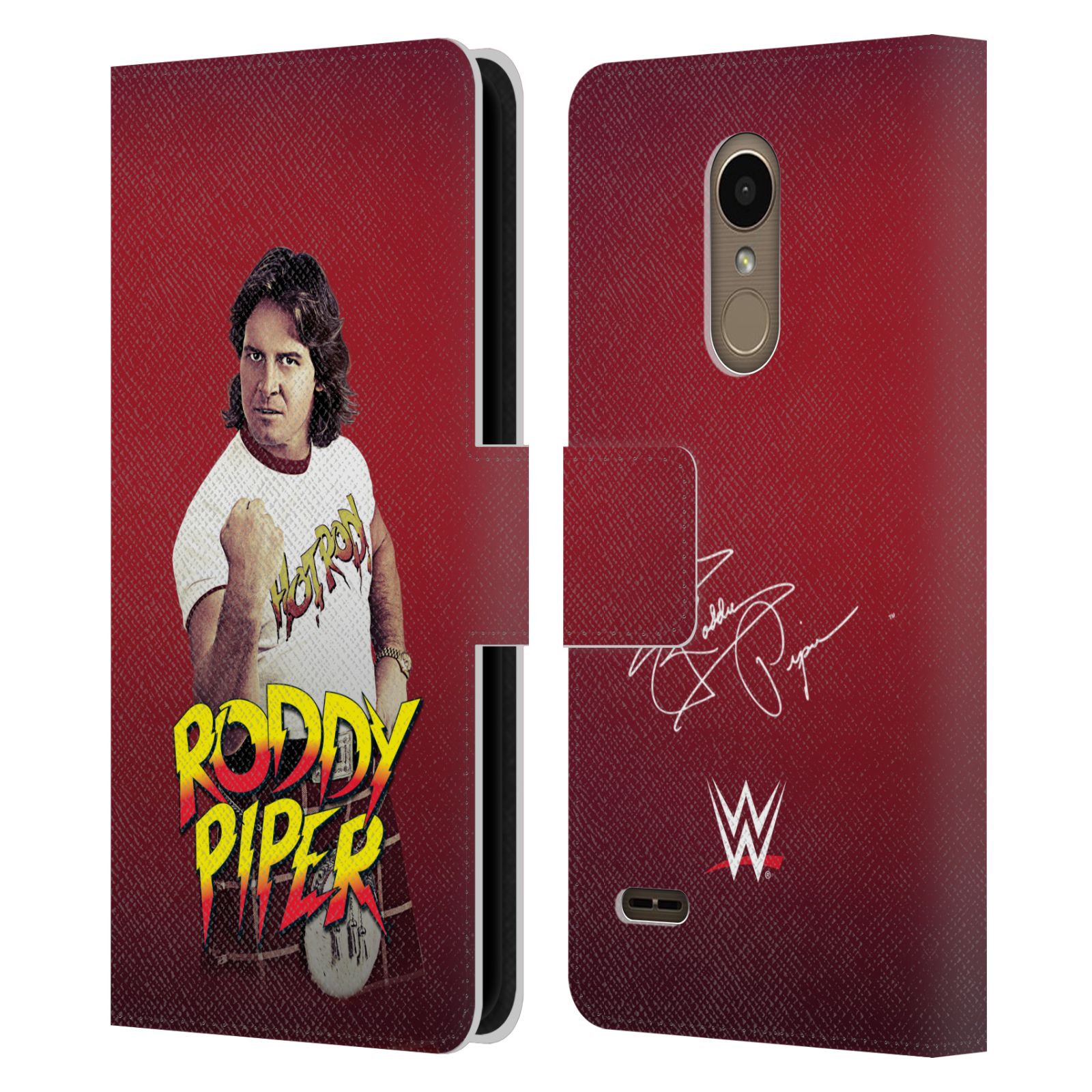 OFFICIAL WWE ROWDY RODDY PIPER LEATHER BOOK WALLET CASE COVER FOR LG PHONES 1 - Picture 7 of 7
