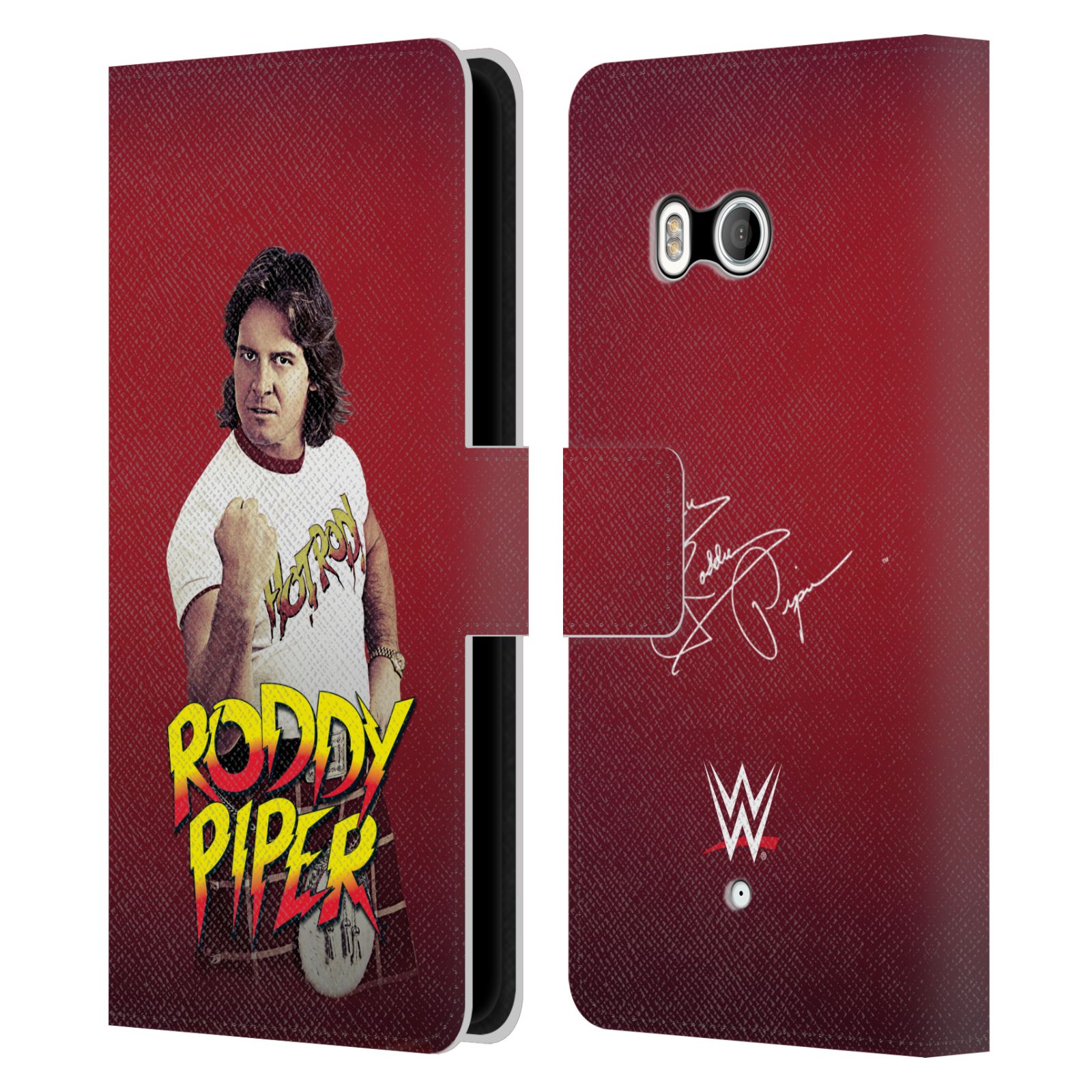 OFFICIAL WWE ROWDY RODDY PIPER LEATHER BOOK WALLET CASE COVER FOR HTC PHONES 1 - Picture 7 of 7