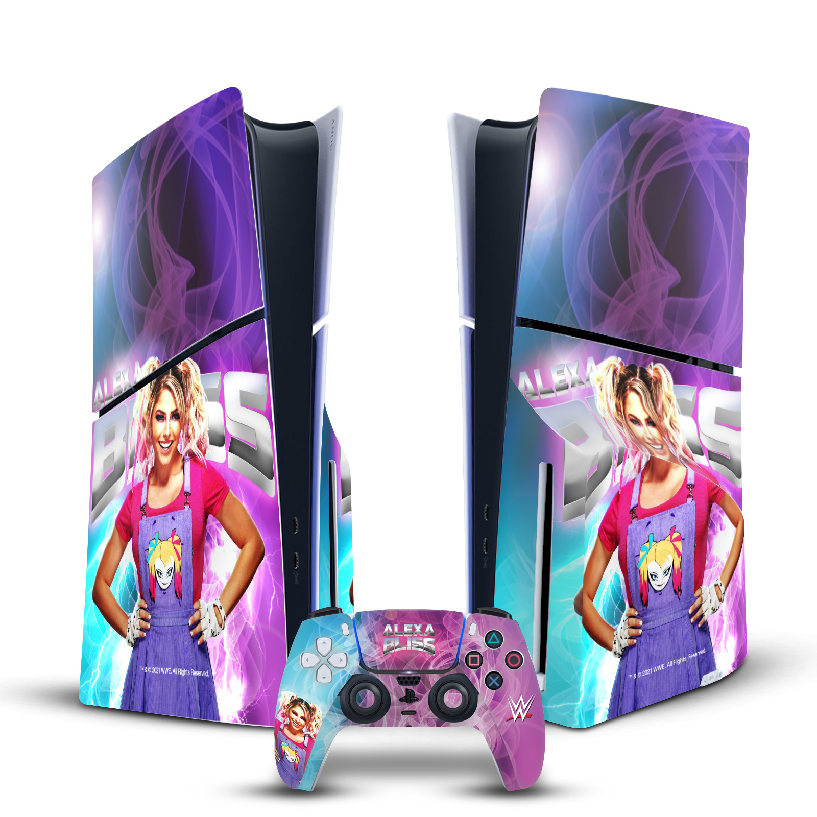 WWE SUPERSTARS AND LEGENDS 2 VINYL SKIN FOR PS5 SLIM DISC CONSOLE & CONTROLLER - Picture 9 of 12